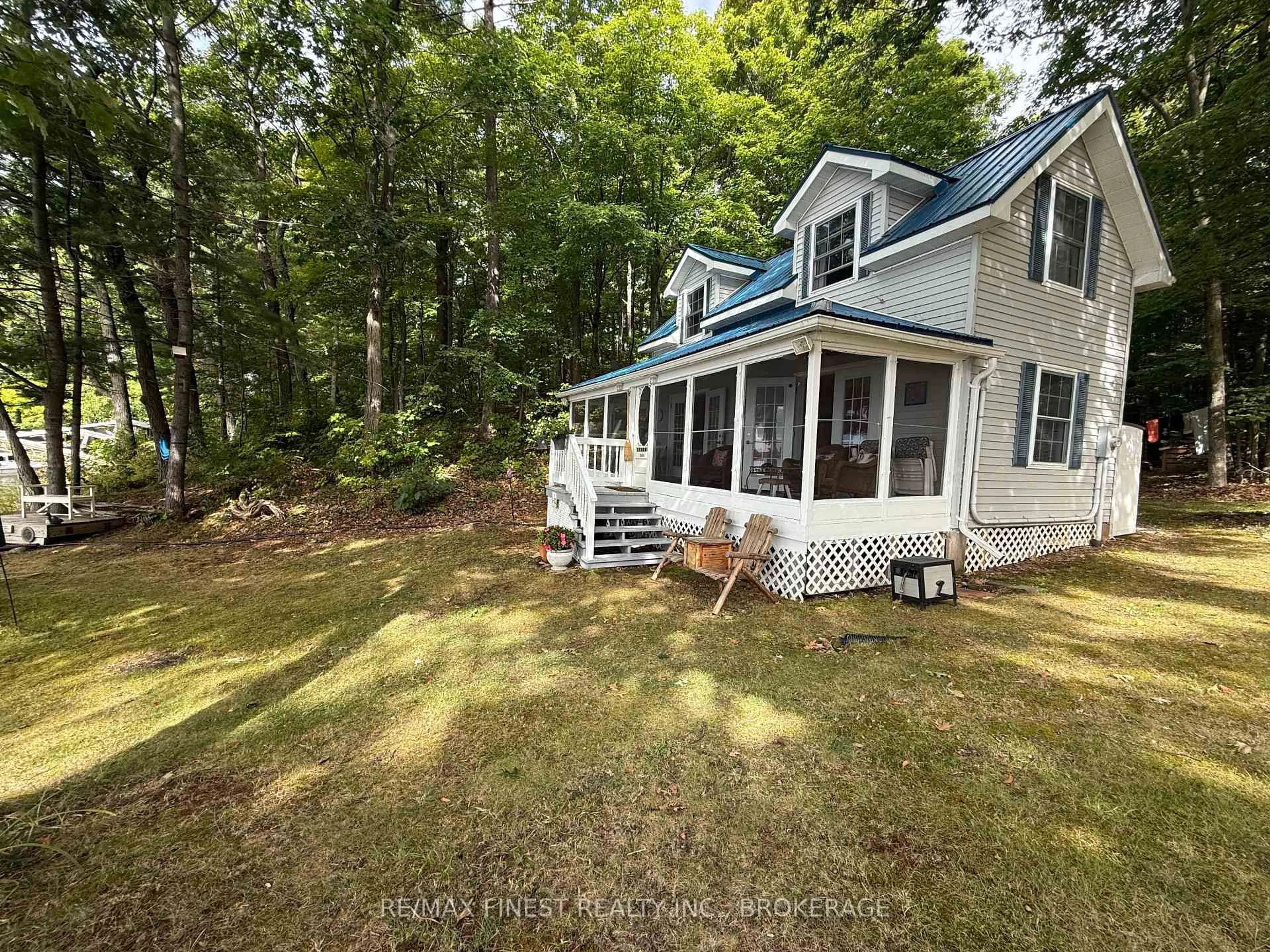A pic from outside/outdoor area/front of a property/back of a property/a pic from drone, water/lake/river/ocean view for 342 North Shore Rd, Rideau Lakes Ontario K0G 1X0