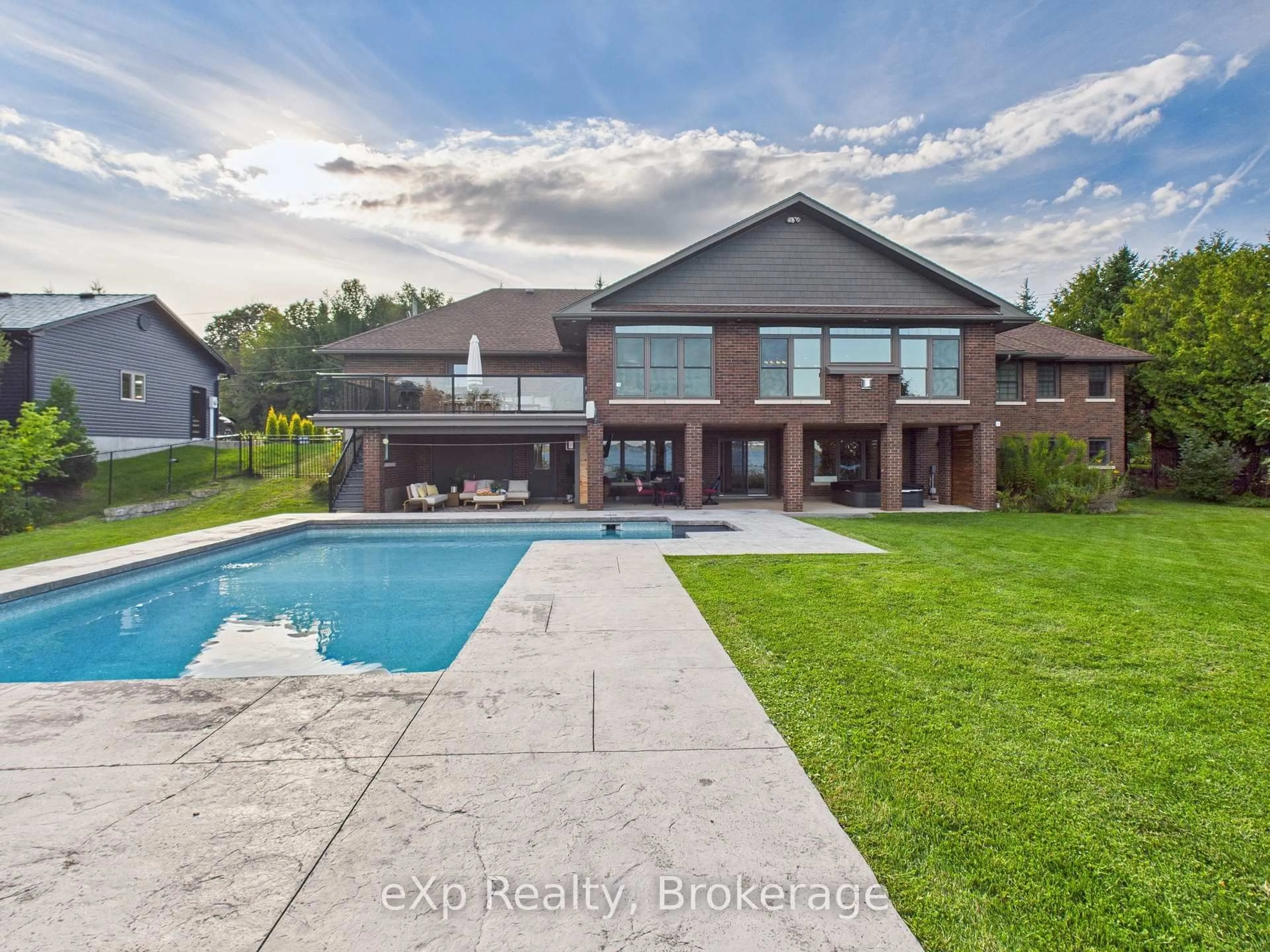 A pic from outside/outdoor area/front of a property/back of a property/a pic from drone, water/lake/river/ocean view for 197 Balmy Beach Rd, Georgian Bluffs Ontario N4K 5N4