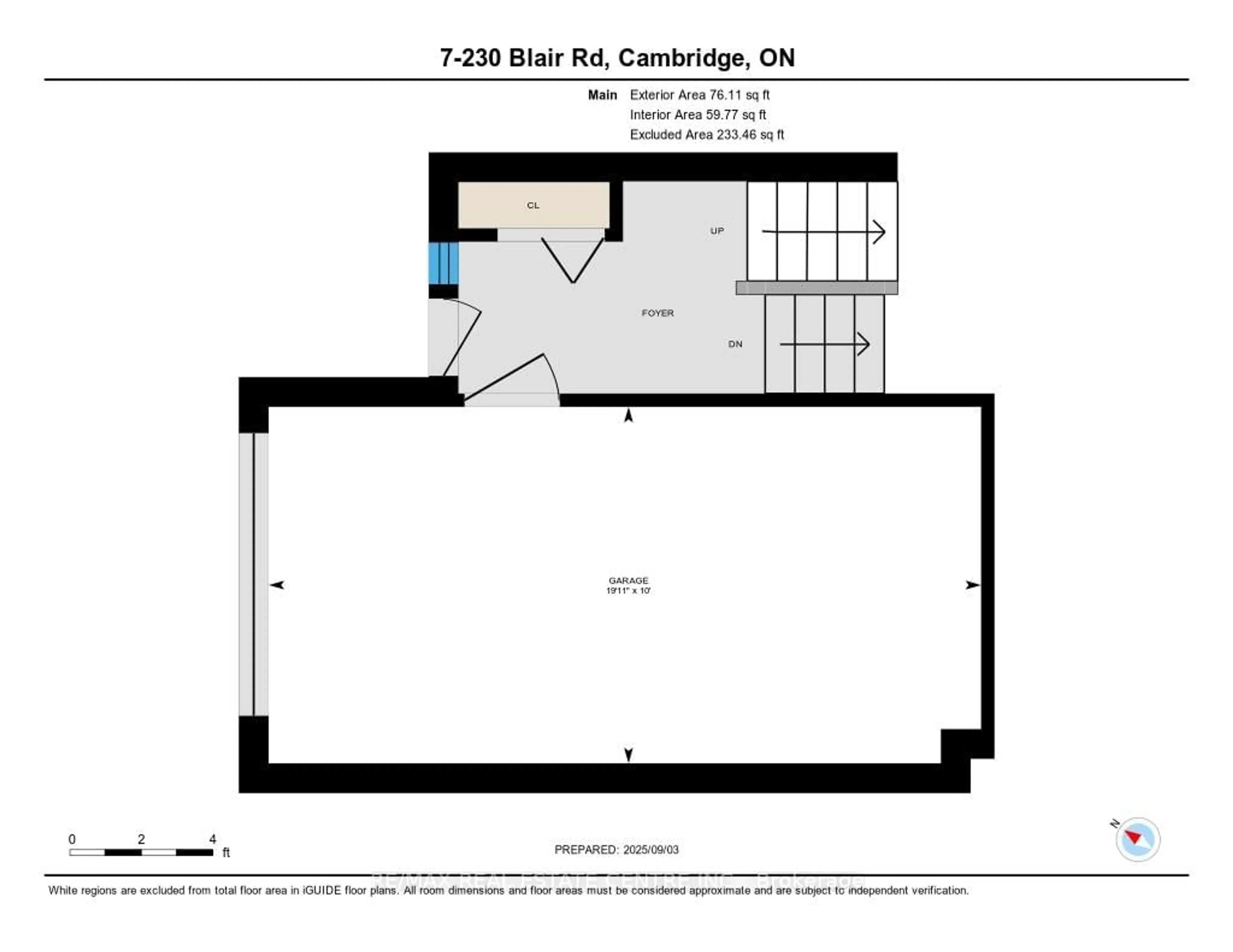 Floor plan for 230 Blair Rd #7, Cambridge Ontario N1S 2J8