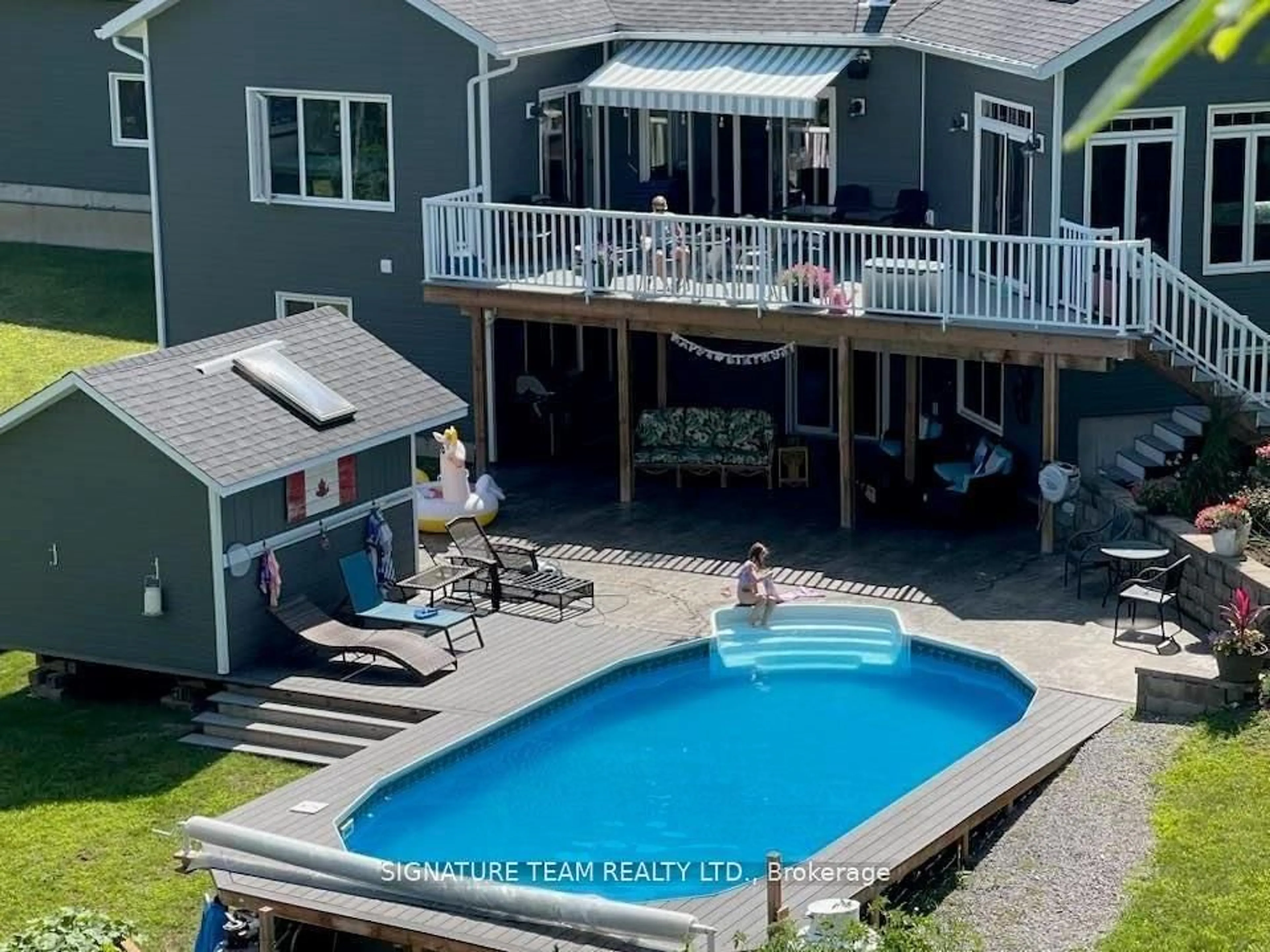 A pic from outside/outdoor area/front of a property/back of a property/a pic from drone, water/lake/river/ocean view for 1555 Whitton Rd, Renfrew Ontario K7V 3Z6