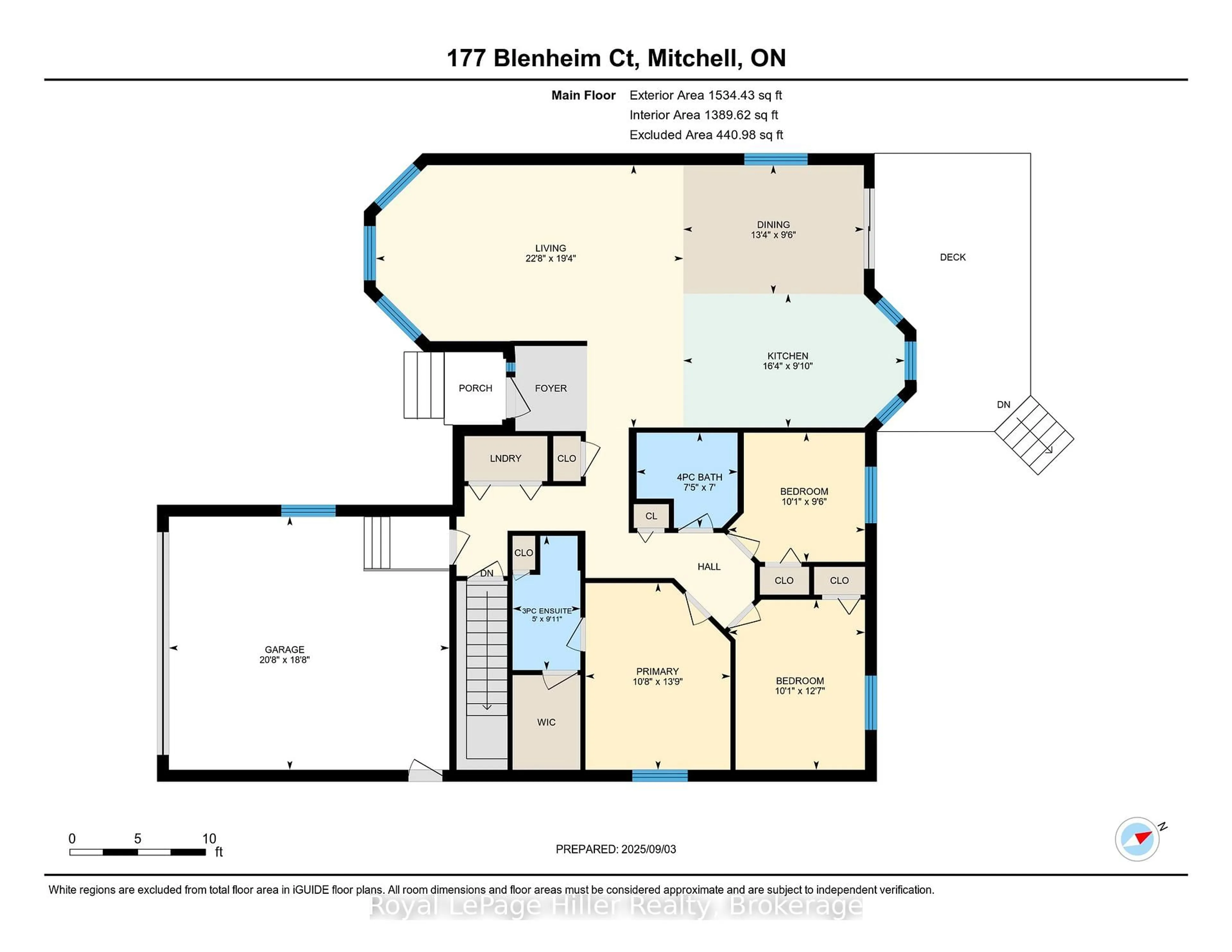 Floor plan for 177 Blenheim Crt, West Perth Ontario N0K 1N0