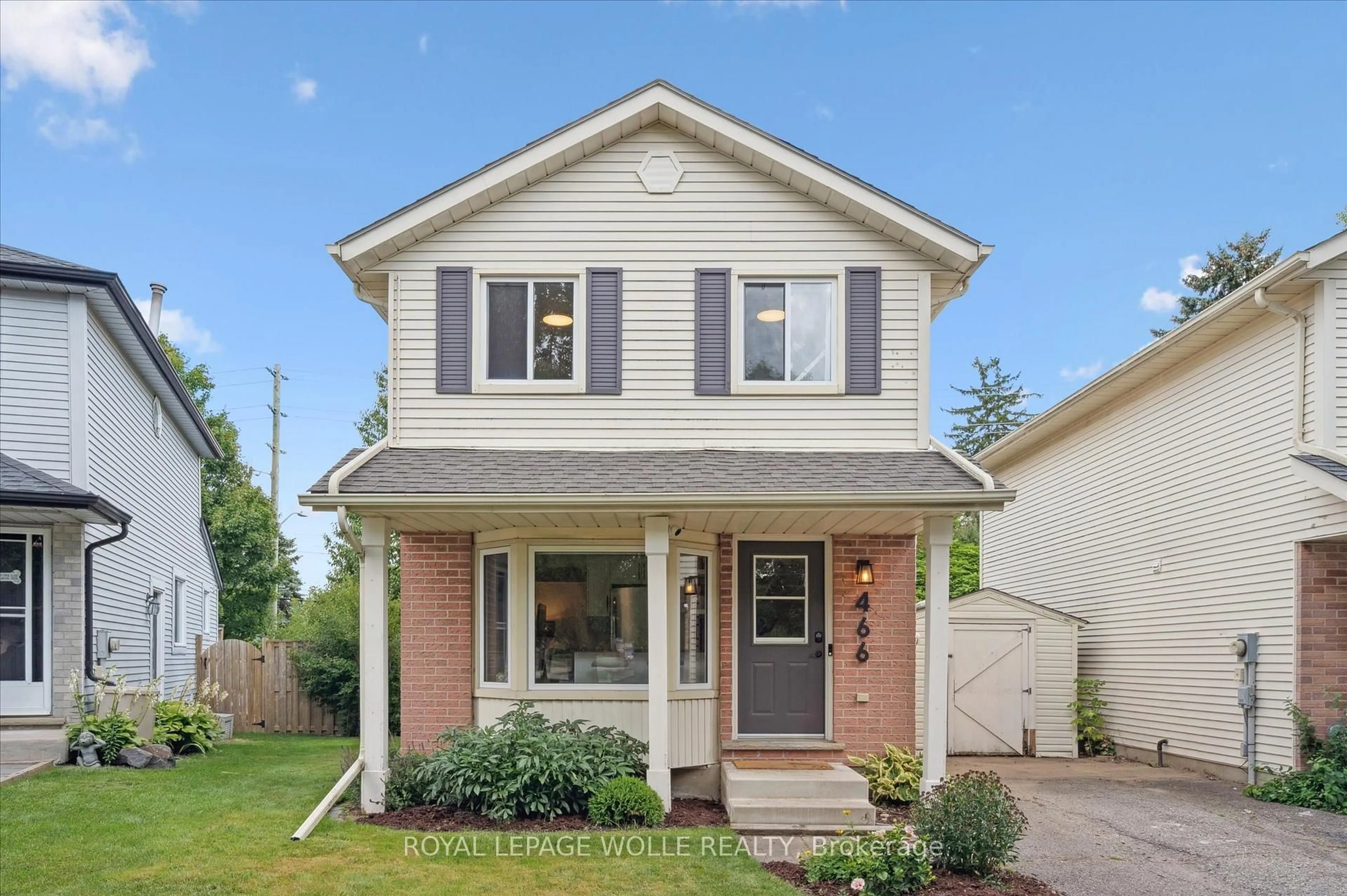 Home with vinyl exterior material, street for 466 Boettger Pl, Waterloo Ontario N2K 3N5