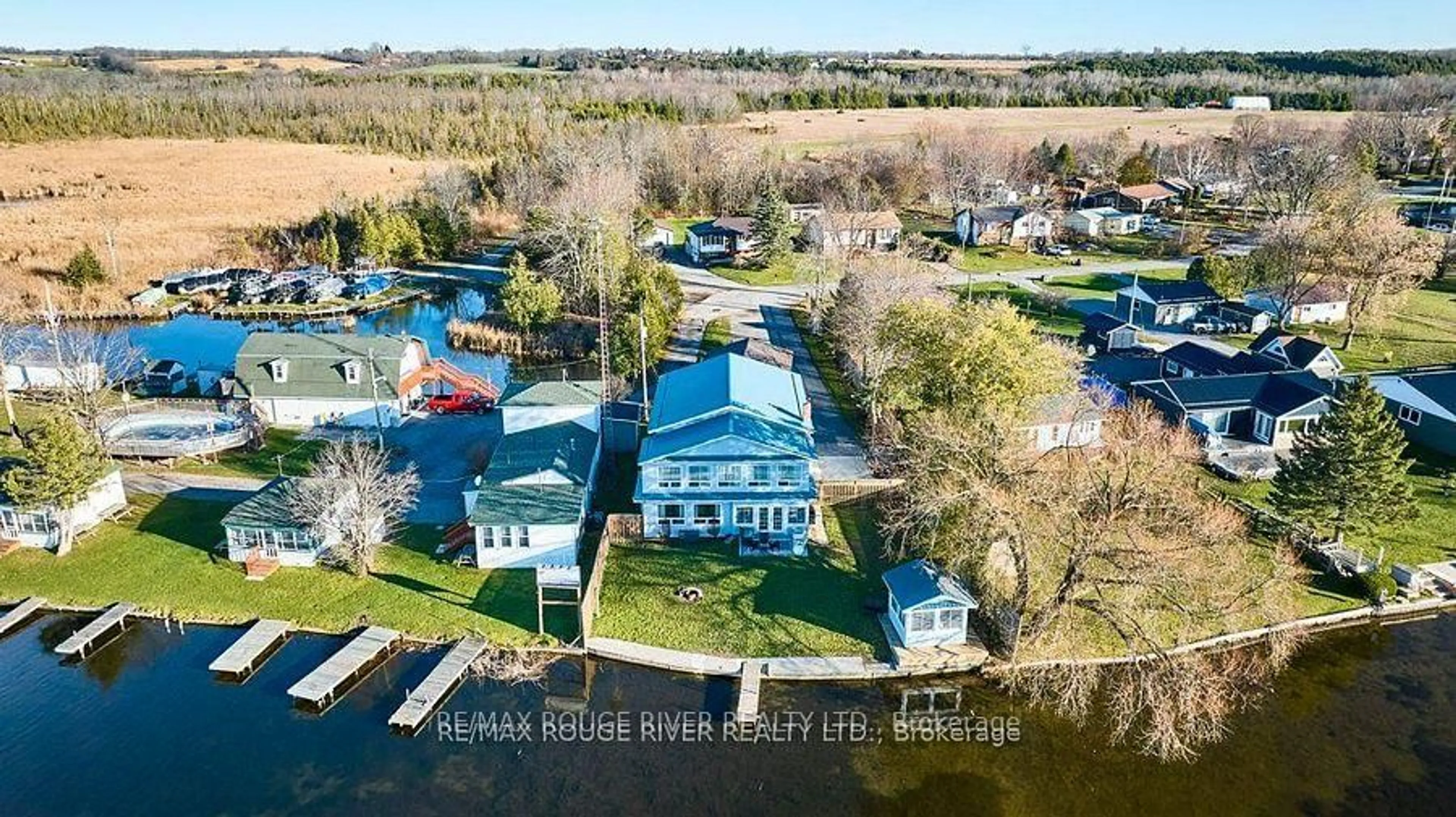 A pic from outside/outdoor area/front of a property/back of a property/a pic from drone, water/lake/river/ocean view for 81 Laird Dr, Kawartha Lakes Ontario K9V 4R6