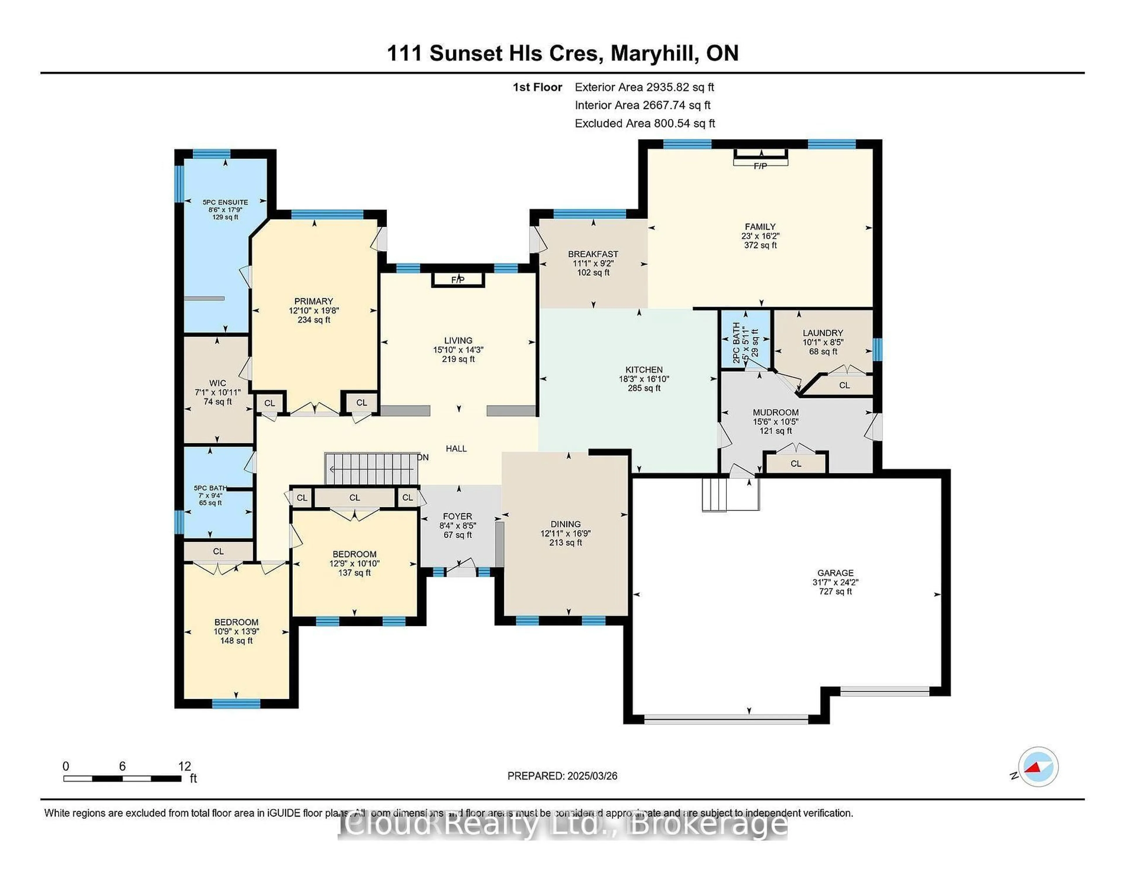 Floor plan for 111 Sunset Hills Cres, Woolwich Ontario N0B 2B0