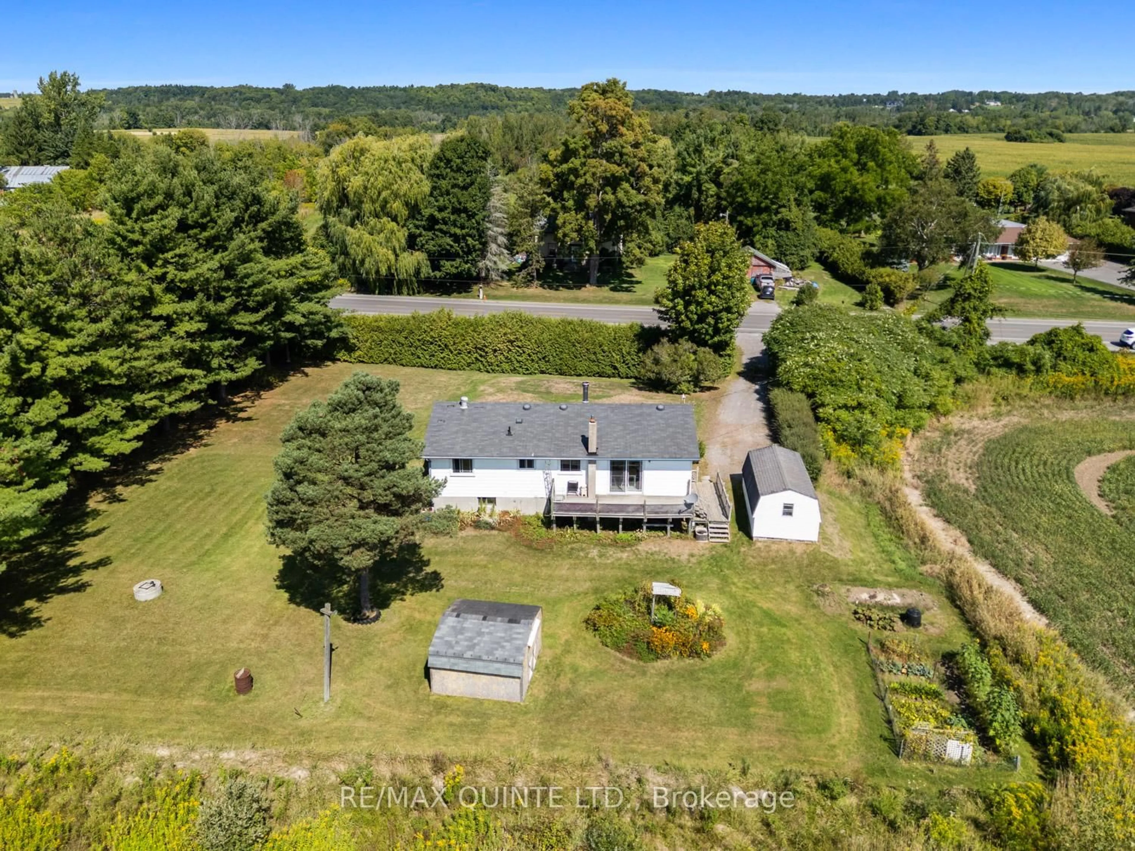 A pic from outside/outdoor area/front of a property/back of a property/a pic from drone, unknown for 285 County Rd 64, Brighton Ontario K0K 1H0