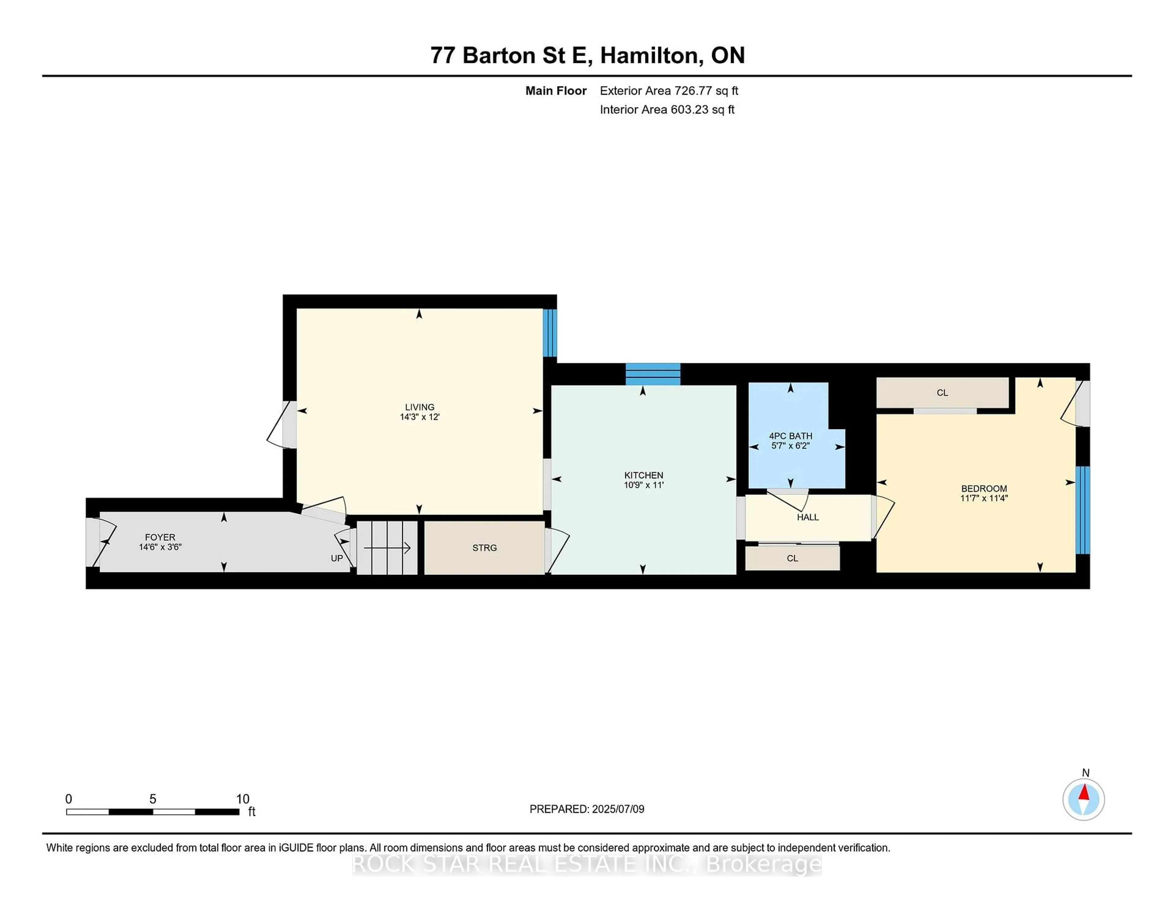 Floor plan for 77 Barton St, Hamilton Ontario L8L 2W1
