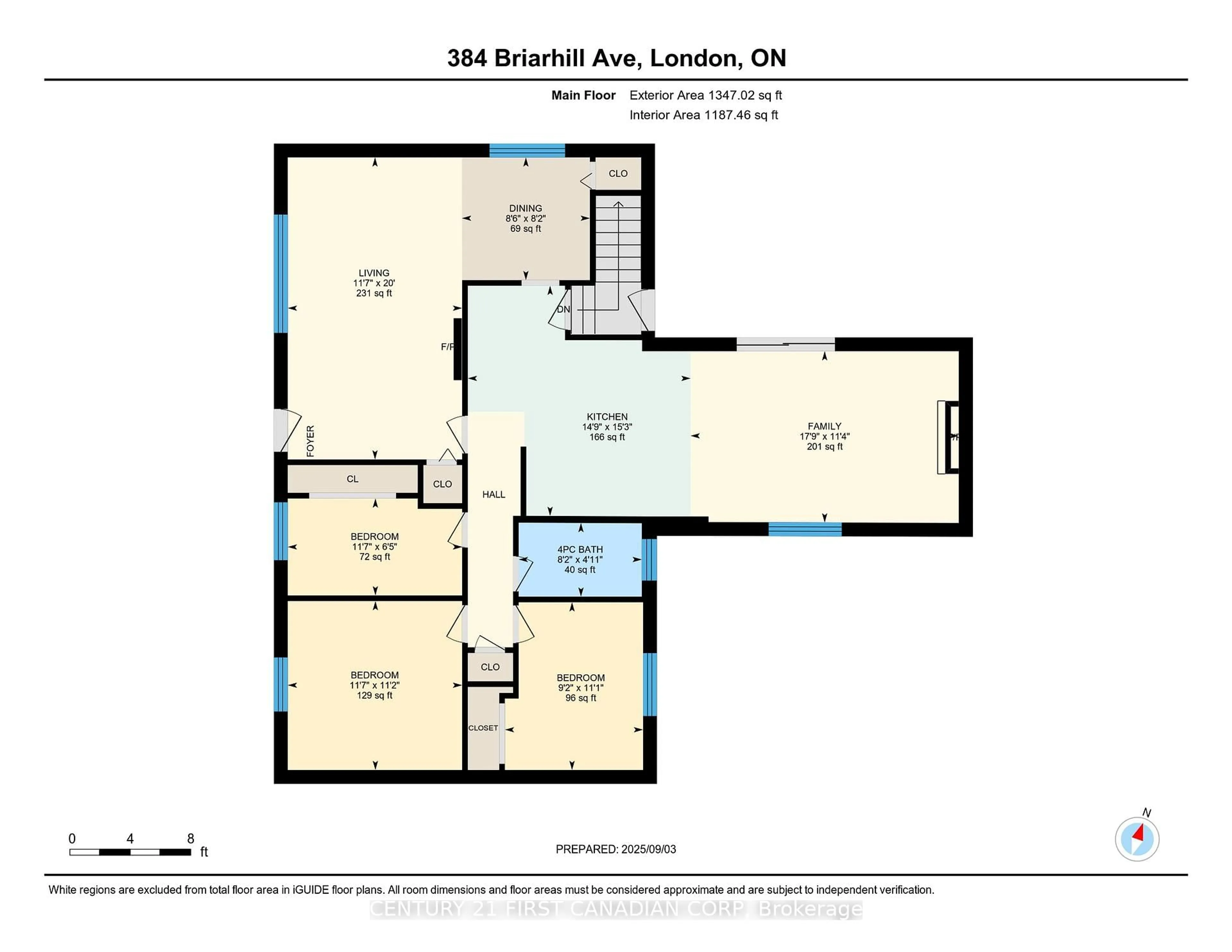 Floor plan for 384 Briarhill Ave, London East Ontario N5Y 1N9