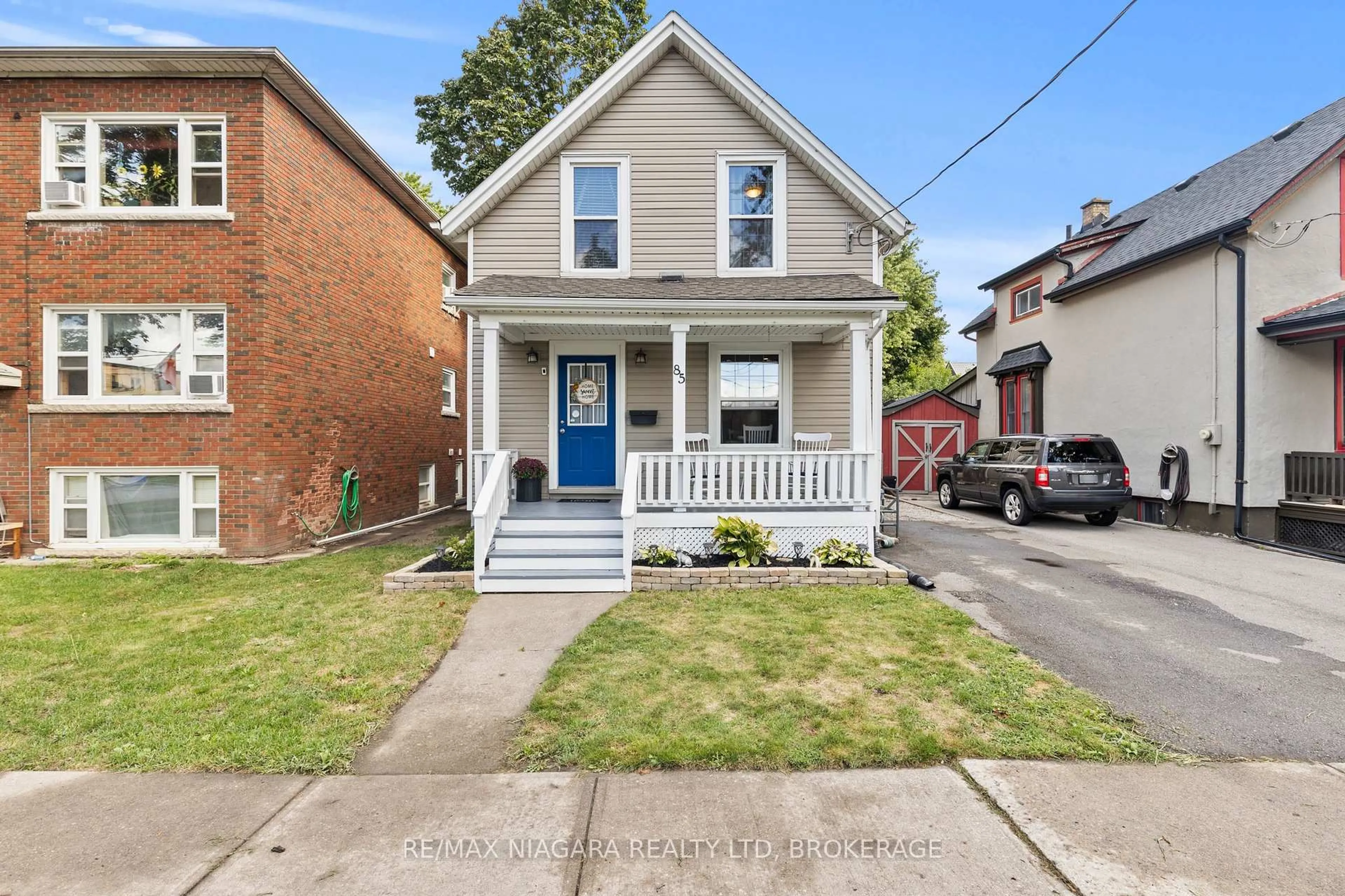Home with brick exterior material, street for 85 Maple St, St. Catharines Ontario L2R 2B2