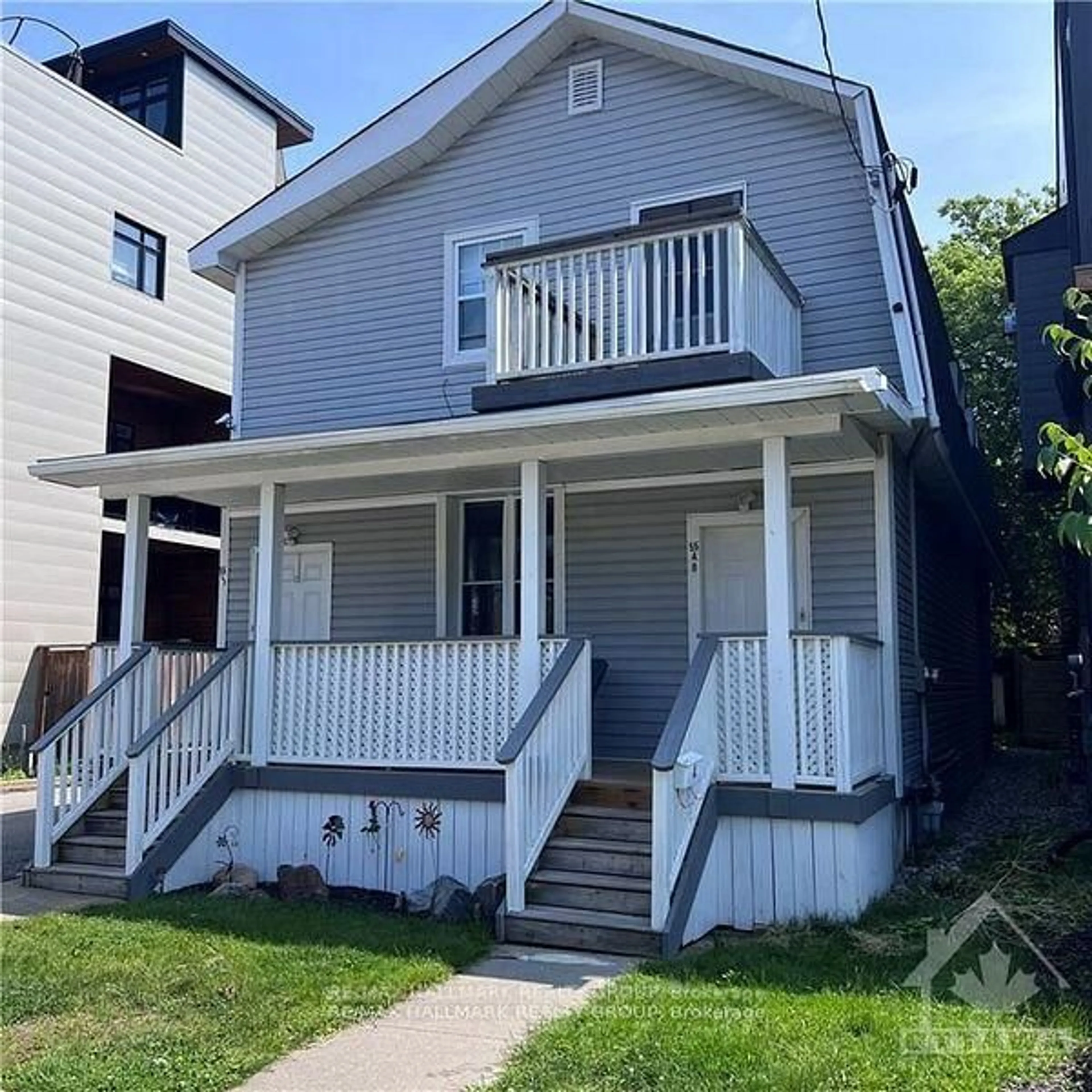 Home with vinyl exterior material, street for 55 Douglas Ave, Ottawa Ontario K1M 1G3