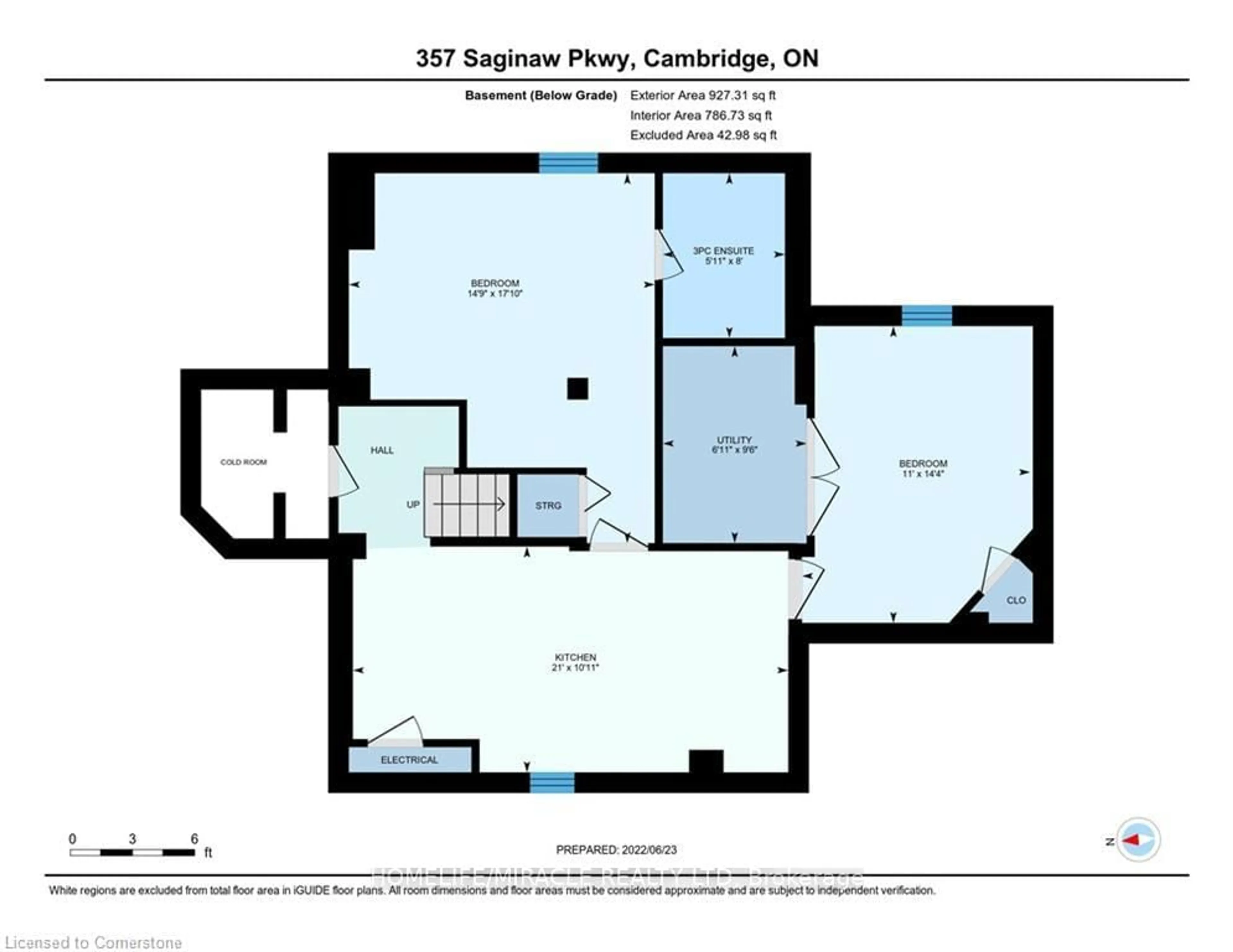 Floor plan for 357 Saginaw Pkwy, Cambridge Ontario N1T 1M5