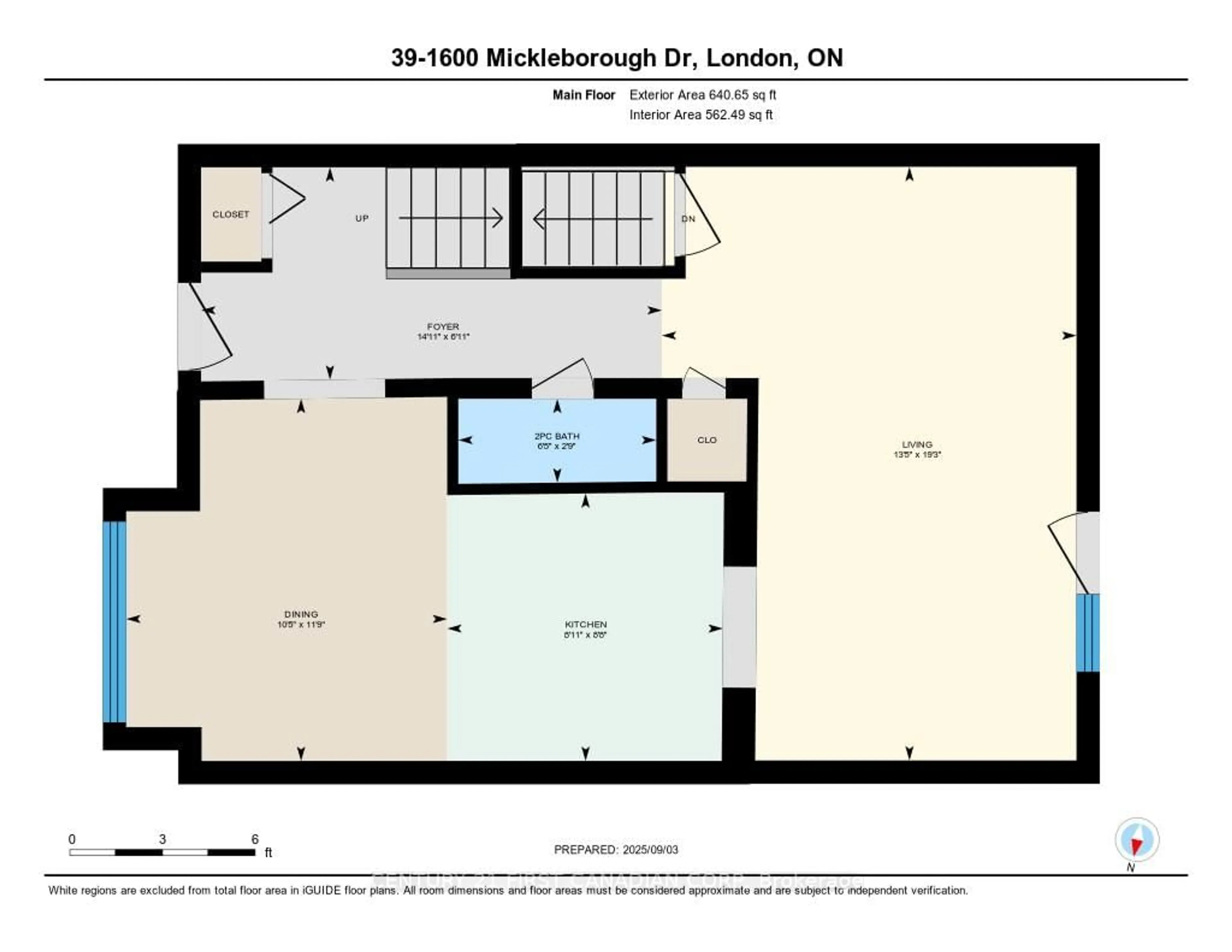 Floor plan for 1600 Mickleborough Dr #39, London North Ontario N6G 5R9