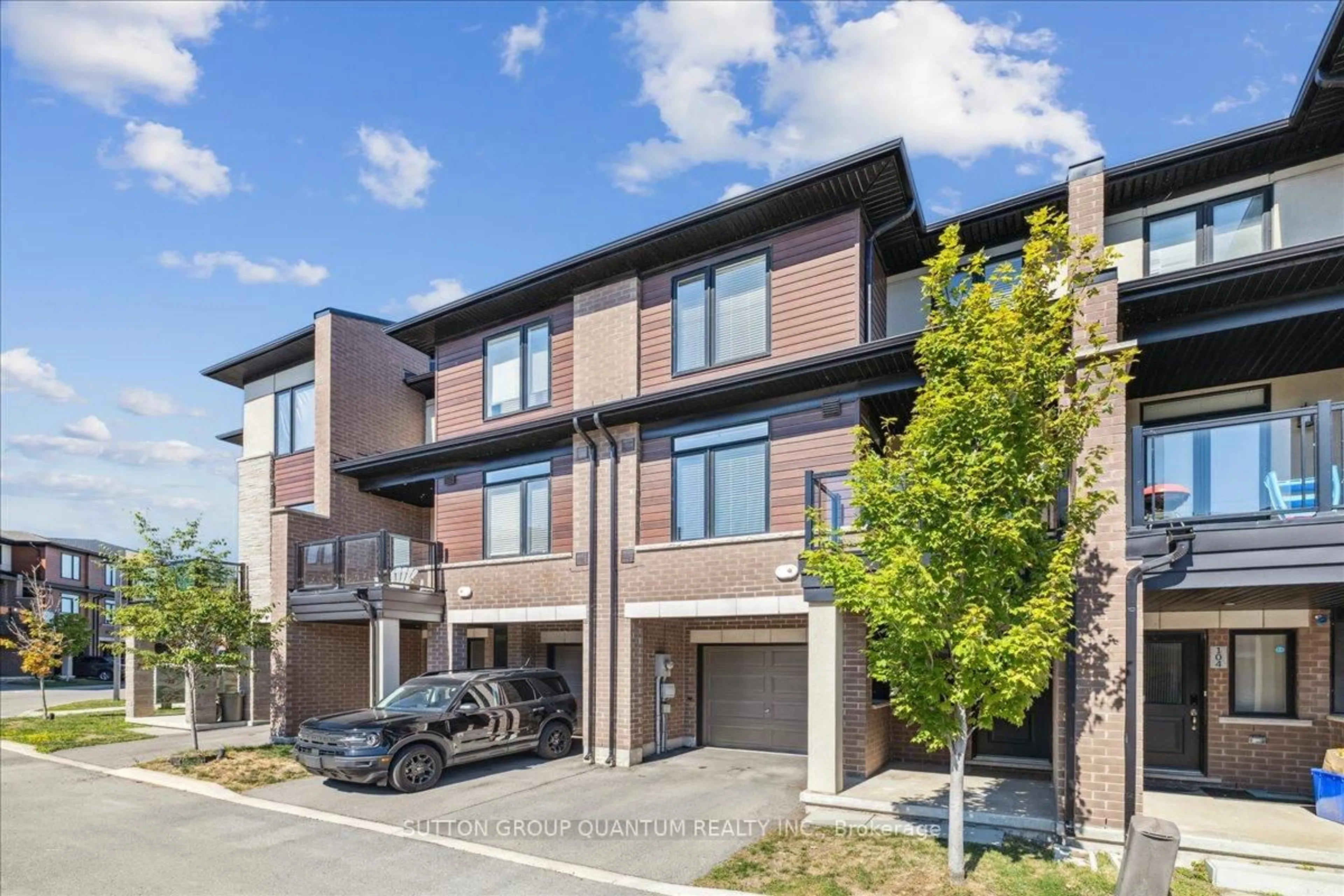 A pic from outside/outdoor area/front of a property/back of a property/a pic from drone, street for 590 North Service Rd #105, Hamilton Ontario L8E 0K5