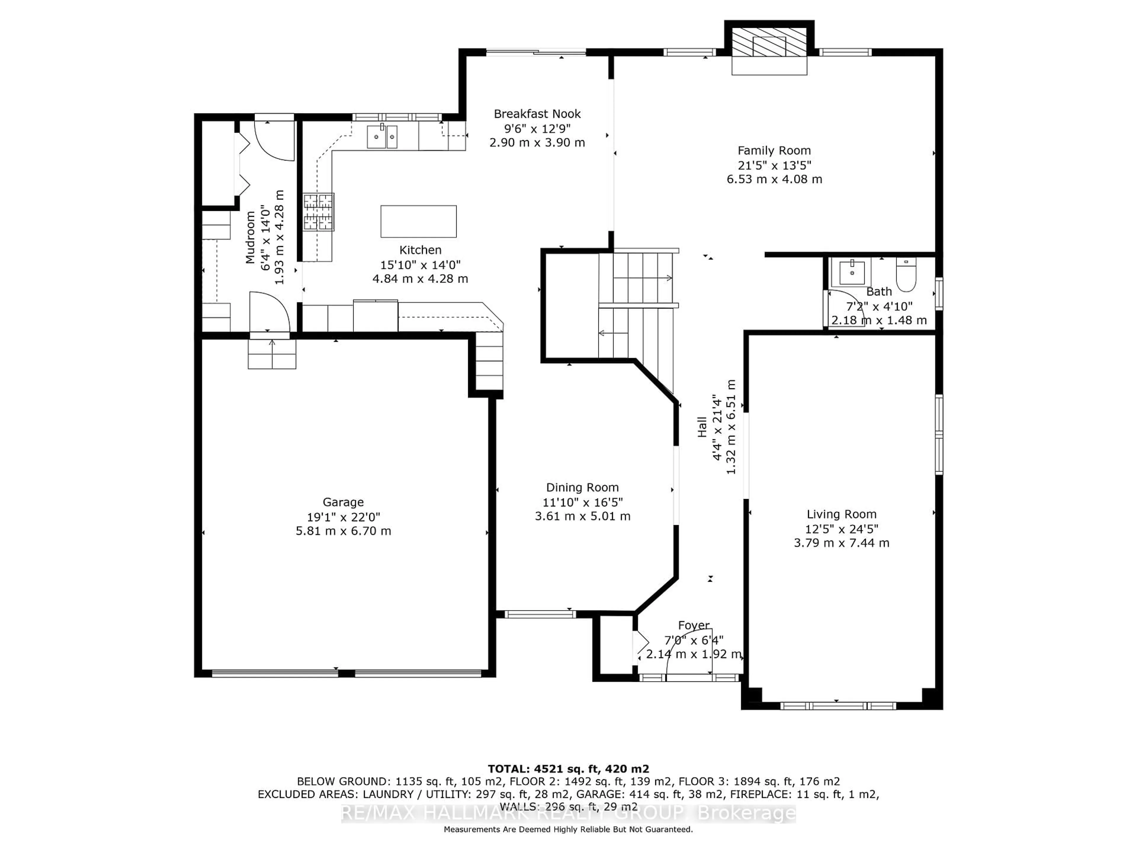 Floor plan for 254 Gracewood Cres, Ottawa Ontario K1T 0J1