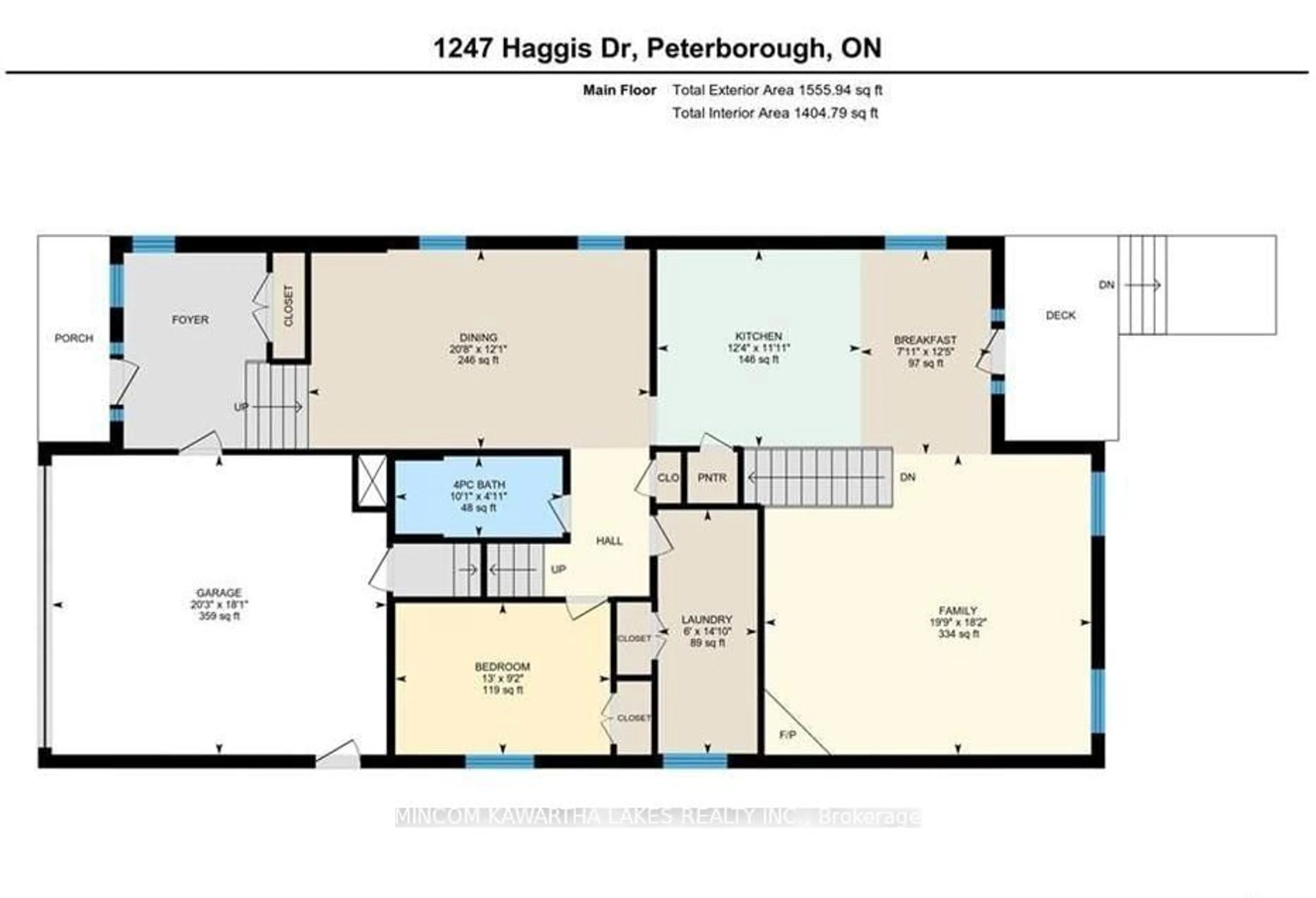 Floor plan for 1247 Haggis Dr, Peterborough Ontario K9K 2S9
