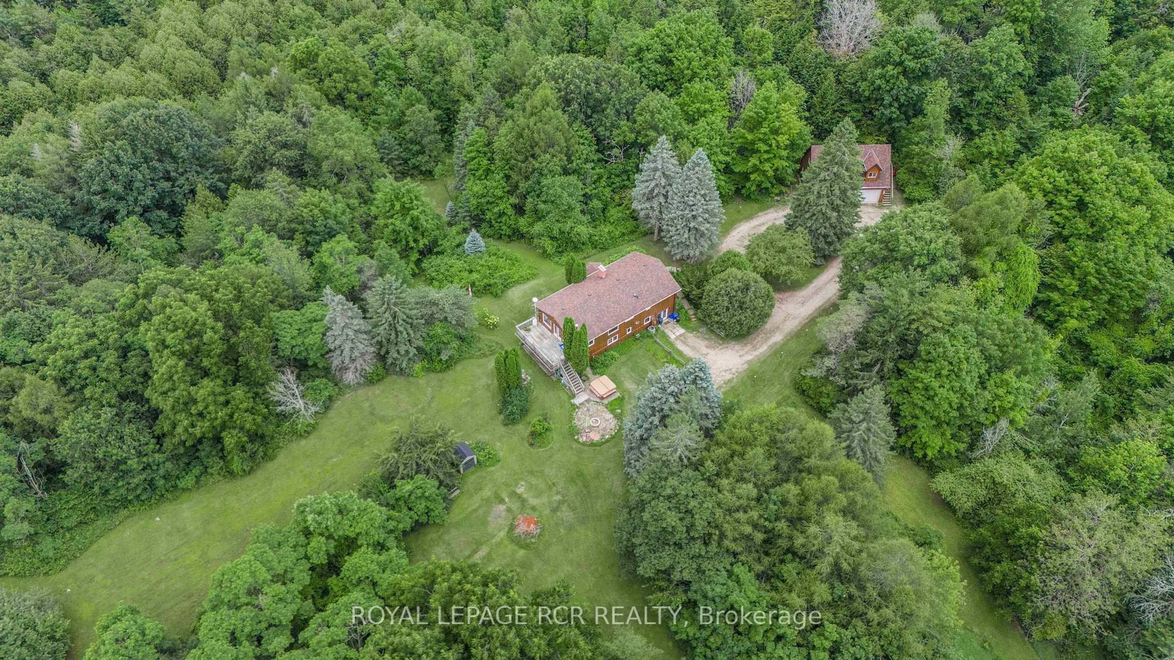 A pic from outside/outdoor area/front of a property/back of a property/a pic from drone, forest/trees view for 487072 30th Sdrd, Mono Ontario L9V 1G8