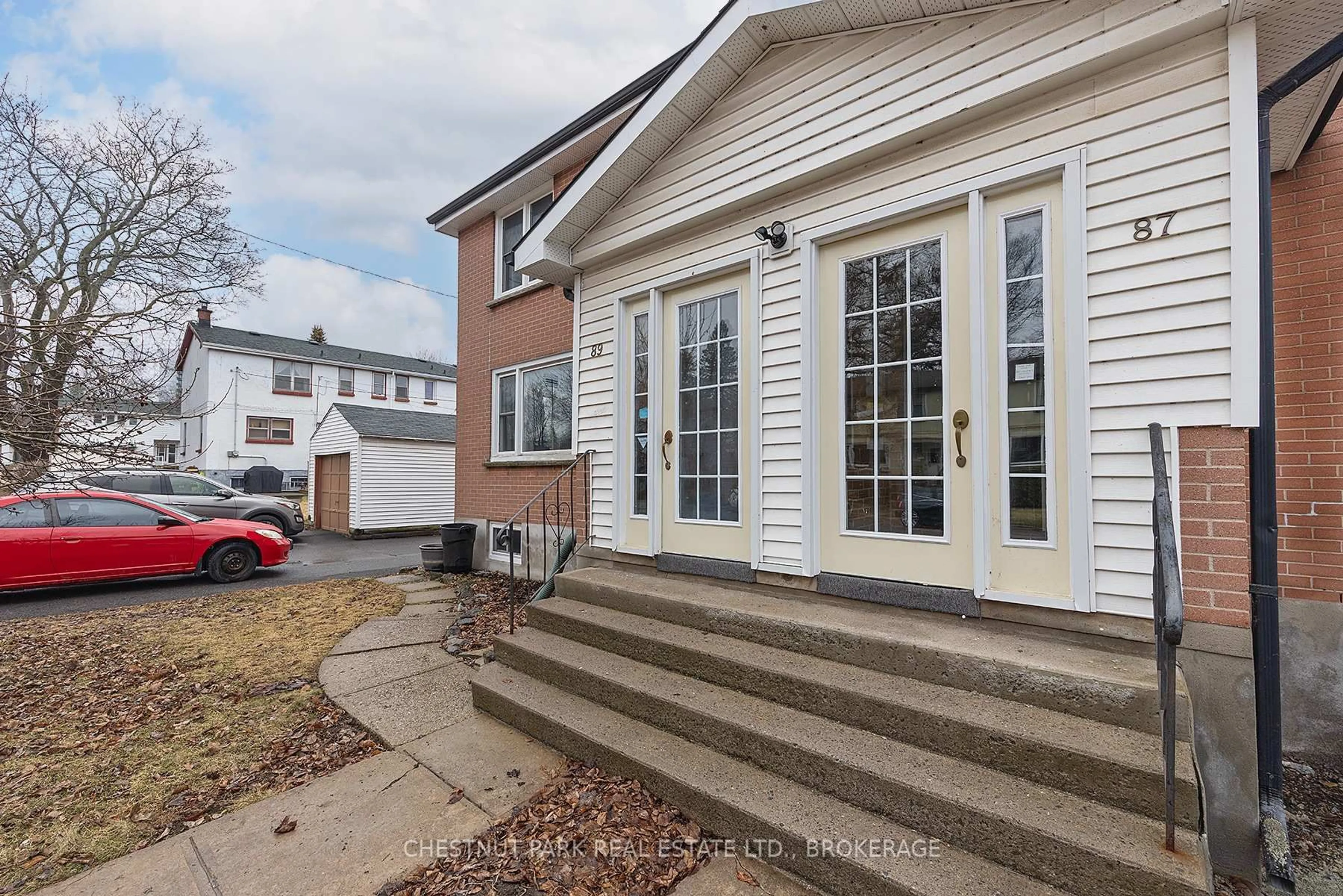 Home with vinyl exterior material, street for 87-89 Hatter St, Kingston Ontario K7M 2L6