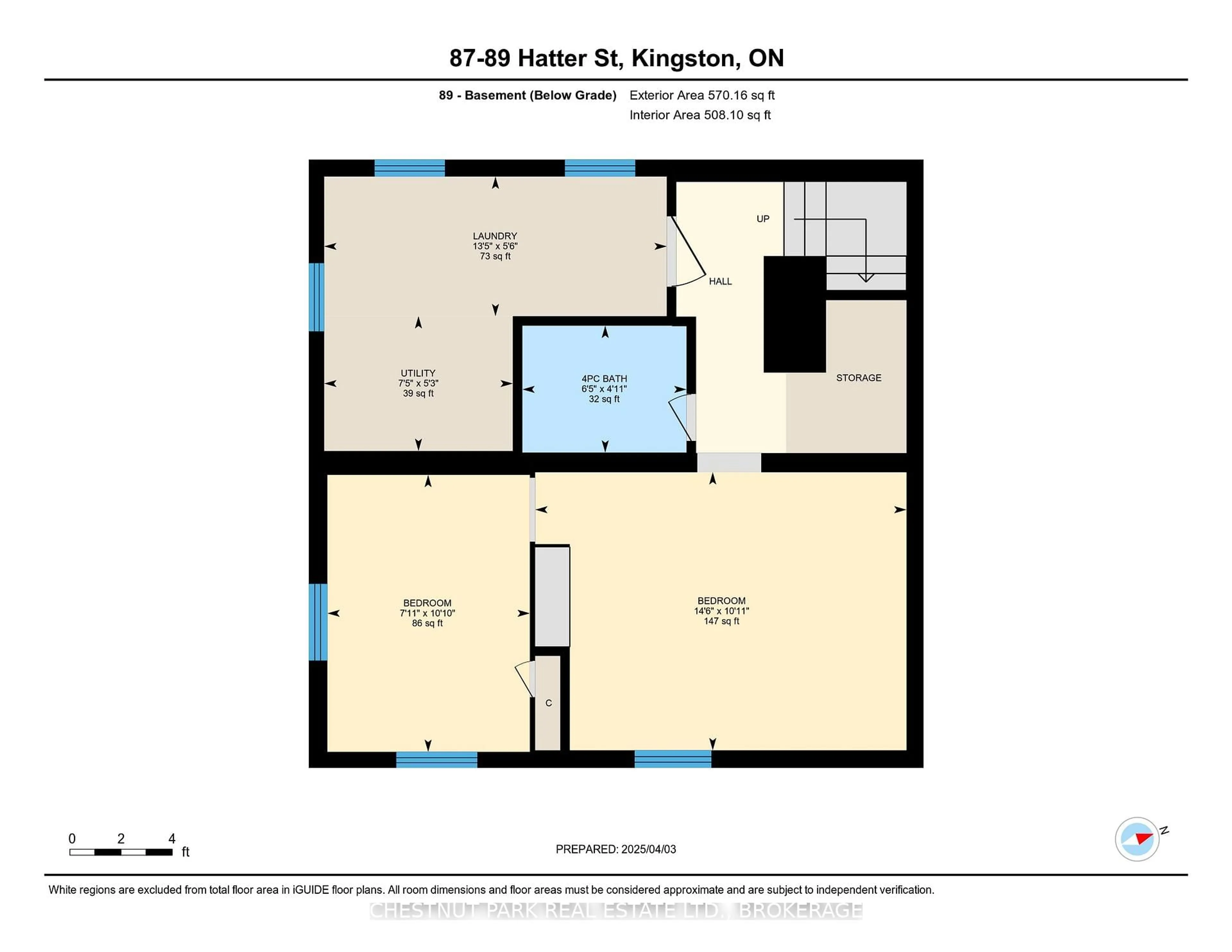 Floor plan for 87-89 Hatter St, Kingston Ontario K7M 2L6