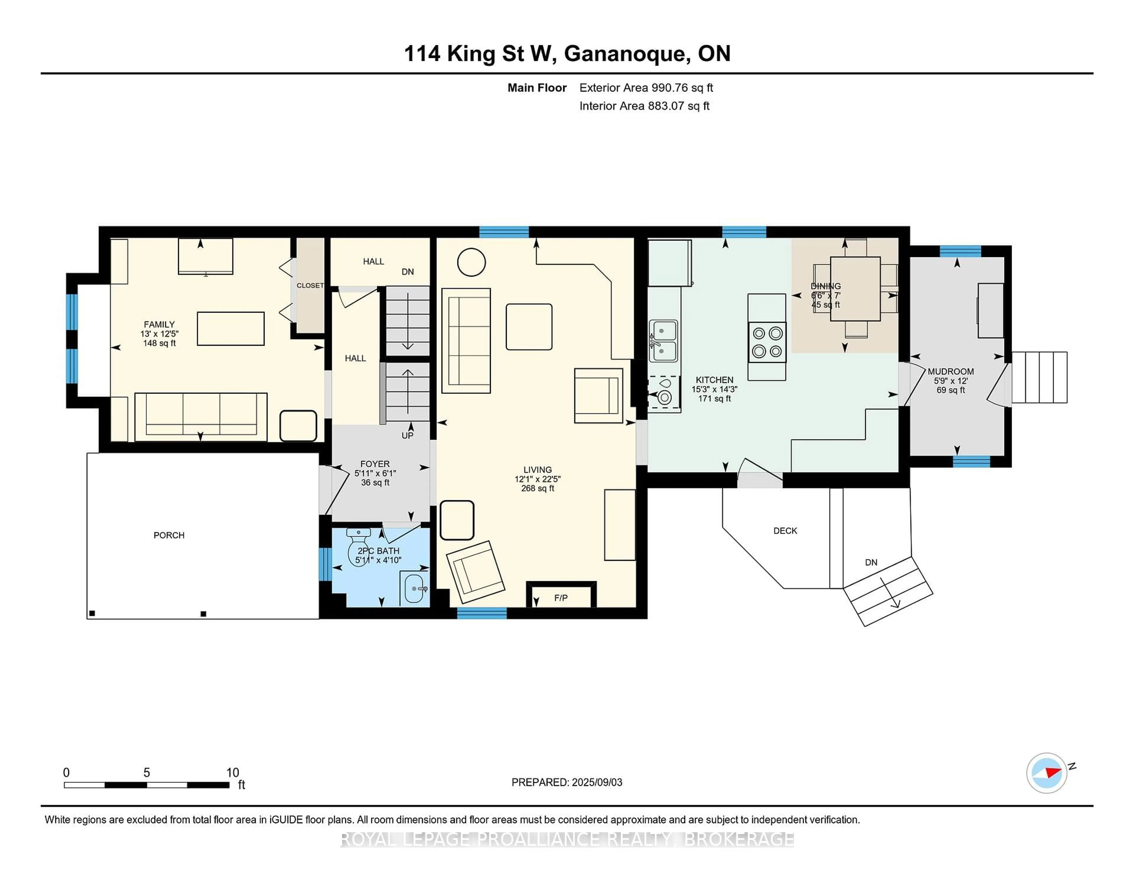 Floor plan for 114 King St, Gananoque Ontario K7G 2G3