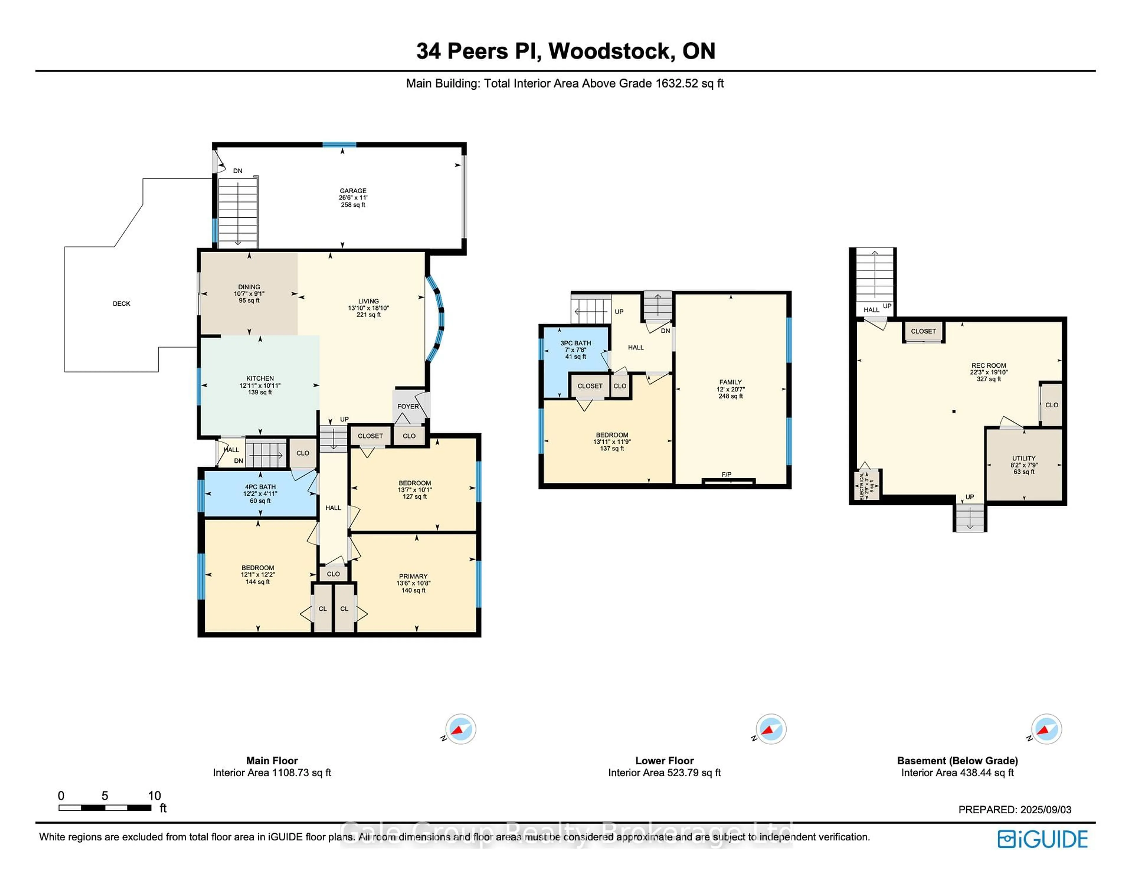 Floor plan for 34 Peers Pl, Woodstock Ontario N4S 8G8