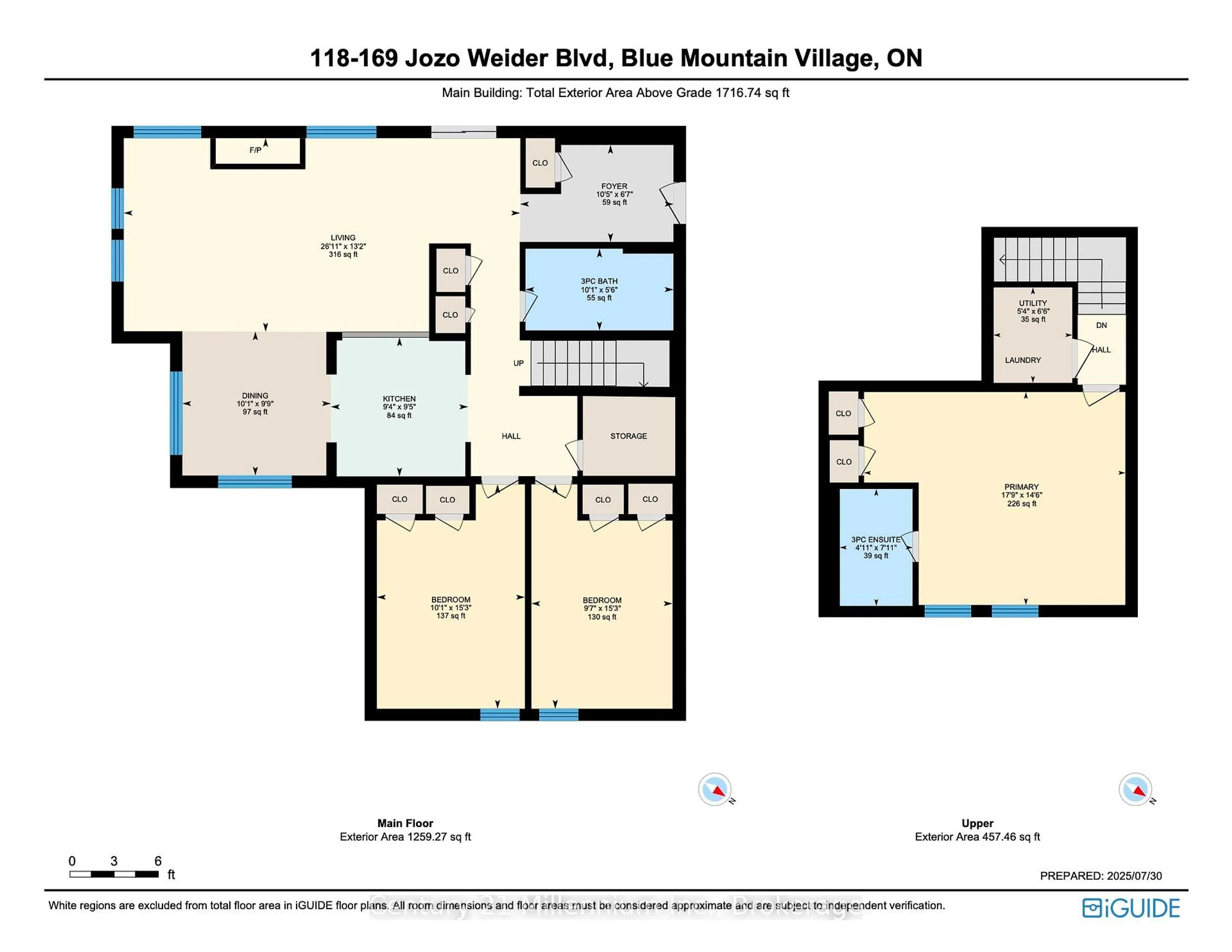 Floor plan for 169 Jozo Weider Blvd #118, Blue Mountains Ontario L9Y 0V2