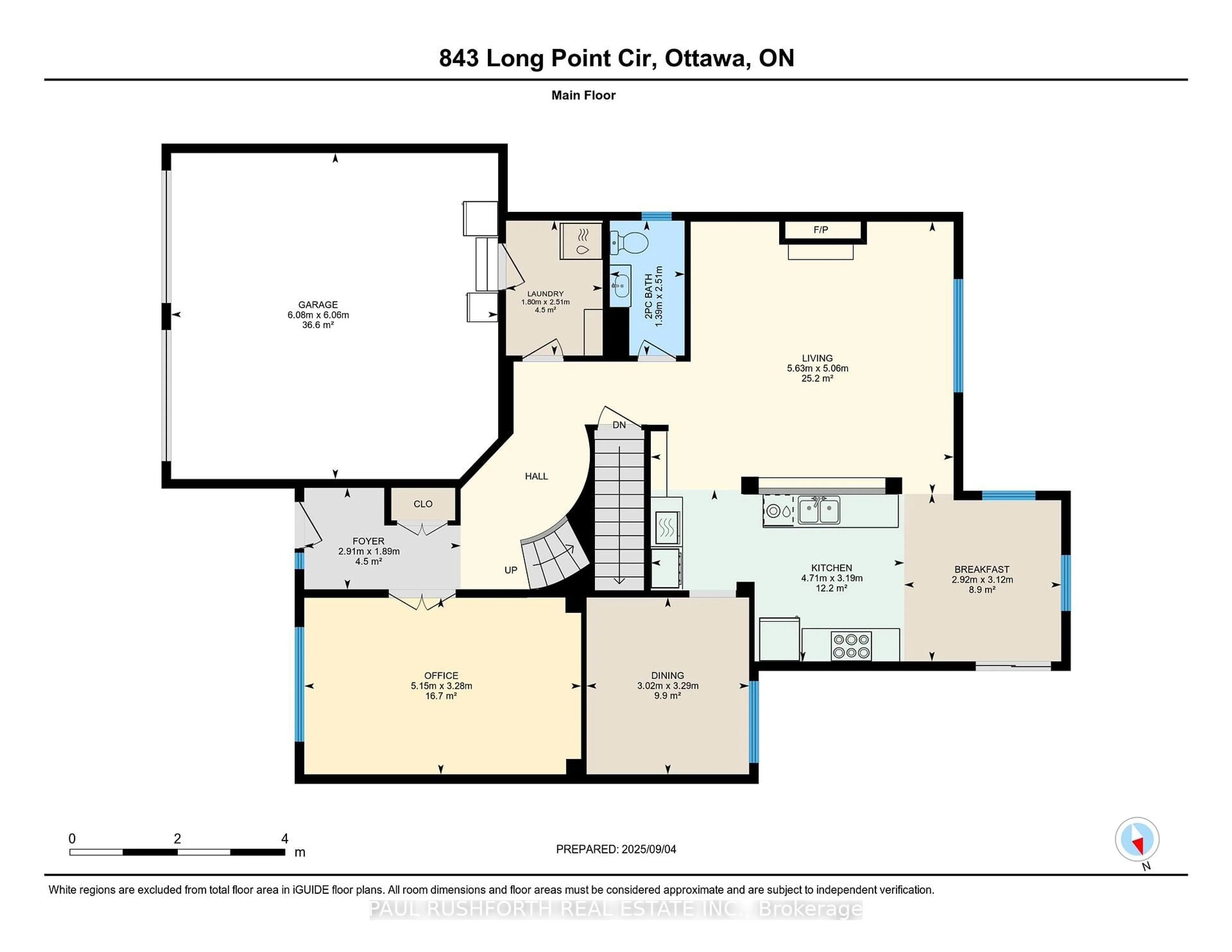Floor plan for 843 Long Point Circ, Ottawa Ontario K1T 4G1