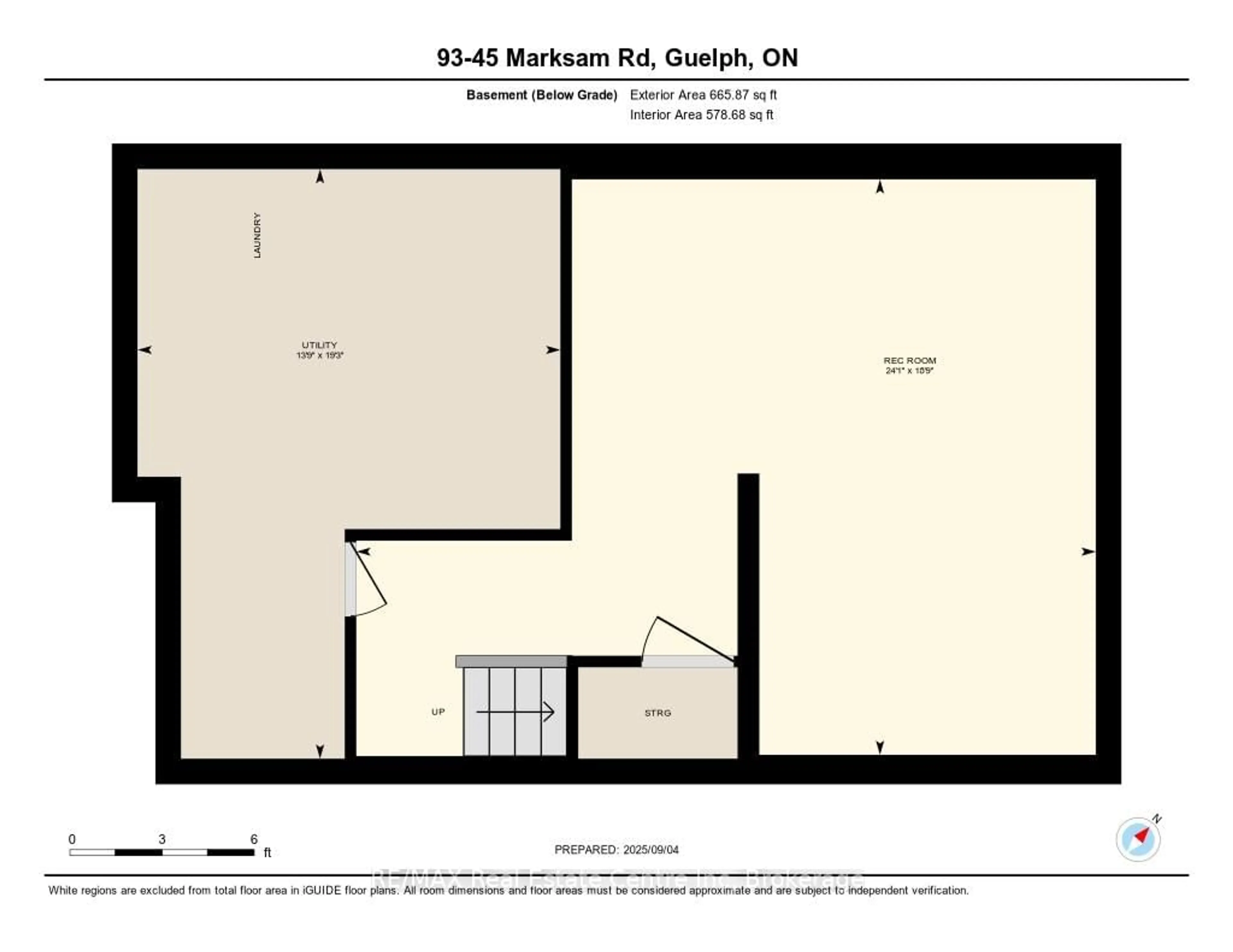Floor plan for 45 Marksam Rd #93, Guelph Ontario N1H 6Y9