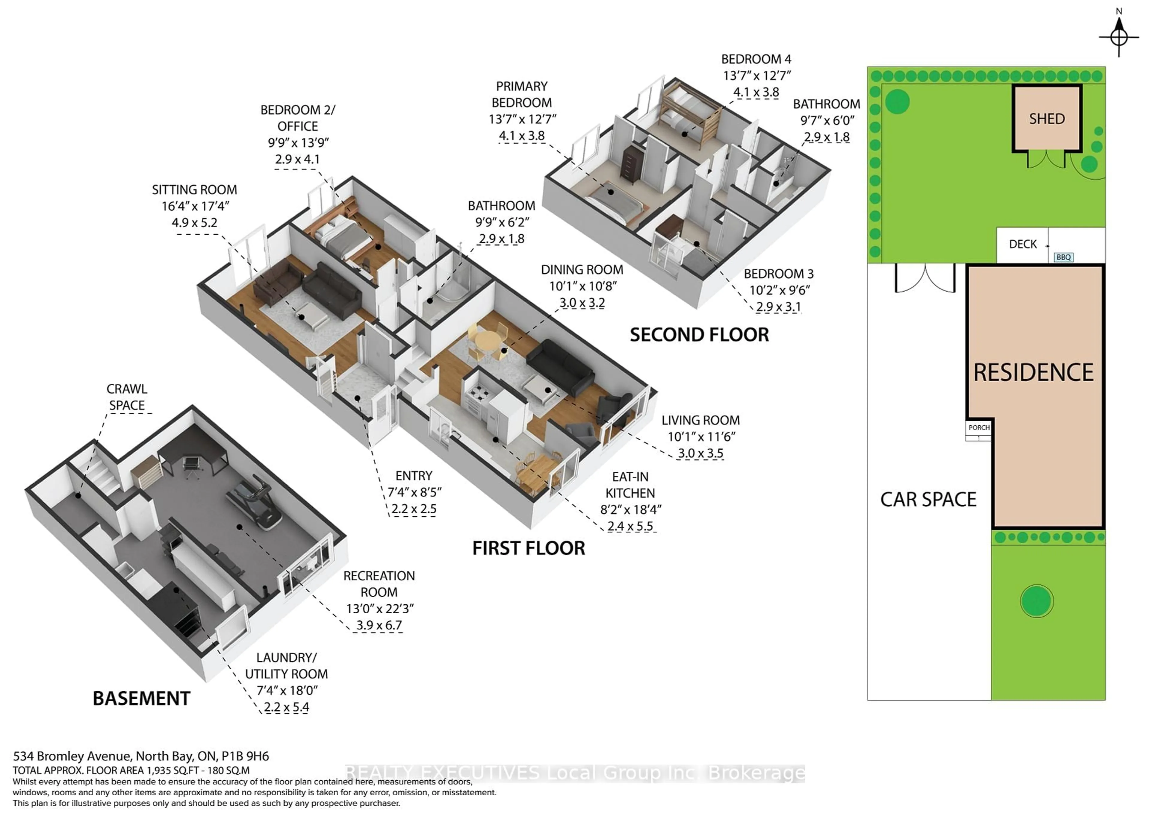 Floor plan for 534 BROMLEY Ave, North Bay Ontario P1B 9H5