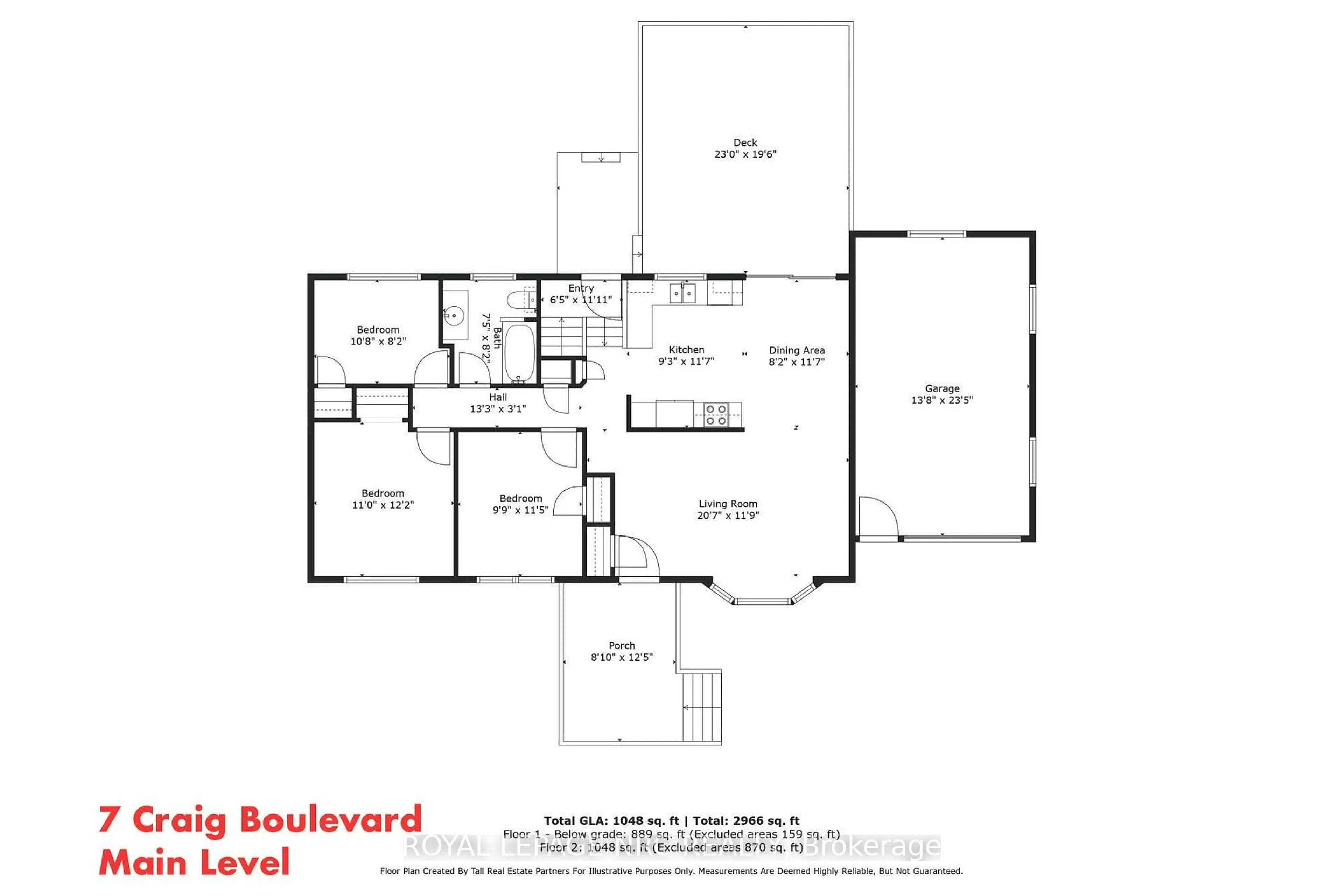 Floor plan for 7 Craig Blvd, Grimsby Ontario L3M 4C2