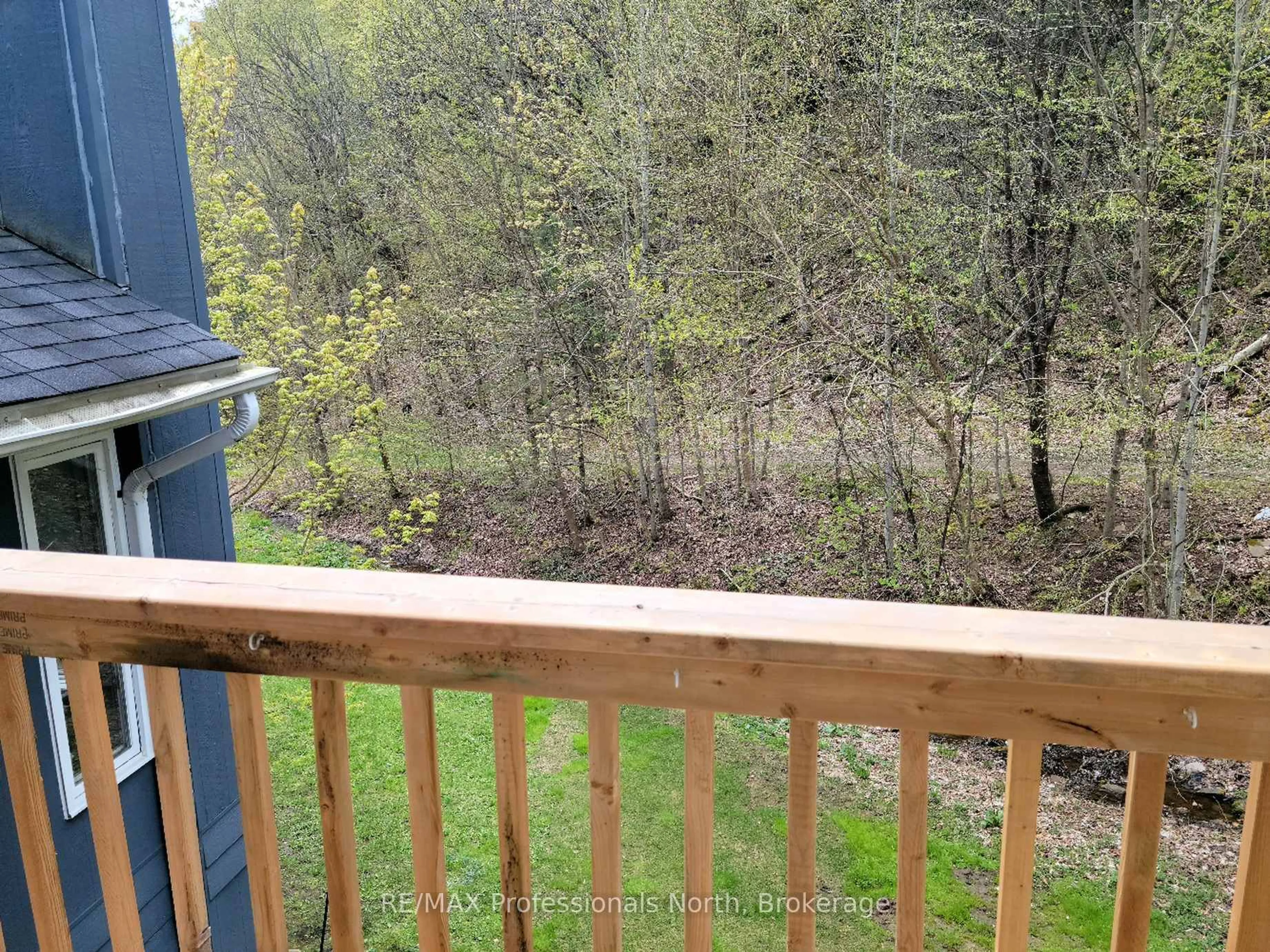 Balcony in the apartment, forest/trees view for 1591 HIDDEN VALLEY Rd #20, Huntsville Ontario P1H 1A4