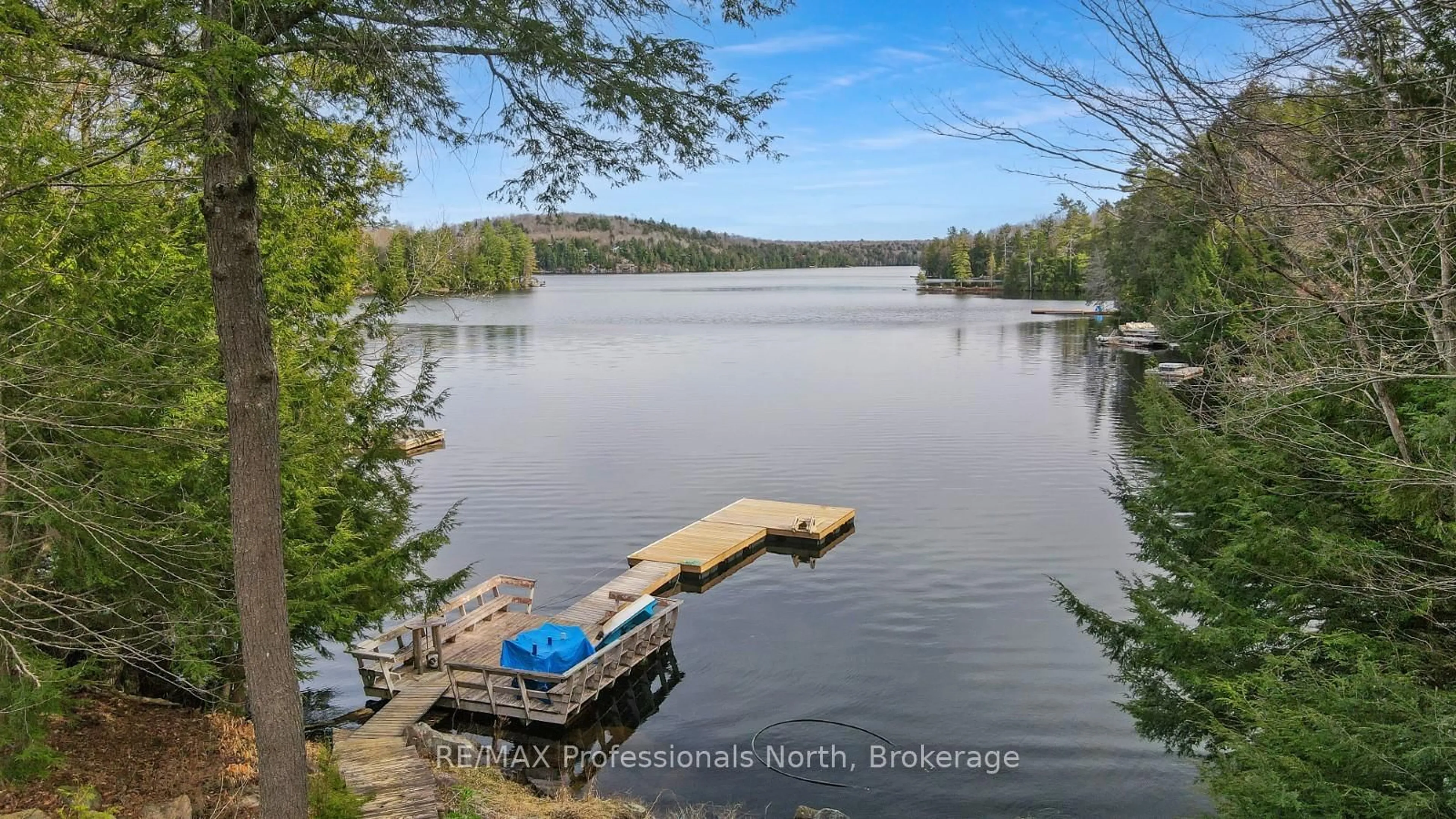 A pic from outside/outdoor area/front of a property/back of a property/a pic from drone, water/lake/river/ocean view for 2787 Watts Rd, Dysart et al Ontario K0M 1S0