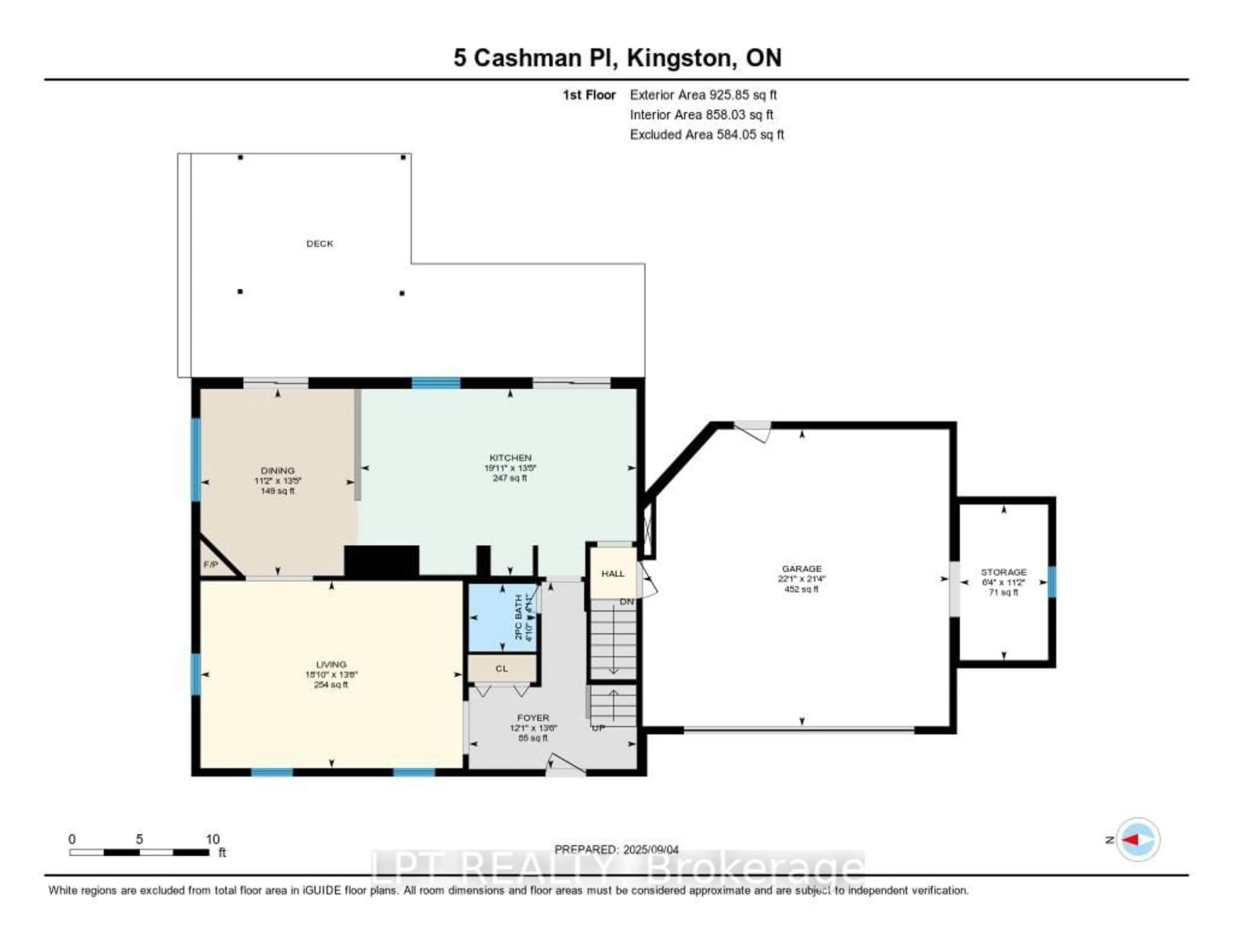 Floor plan for 5 Cashman Pl, Kingston Ontario K0H 1S0