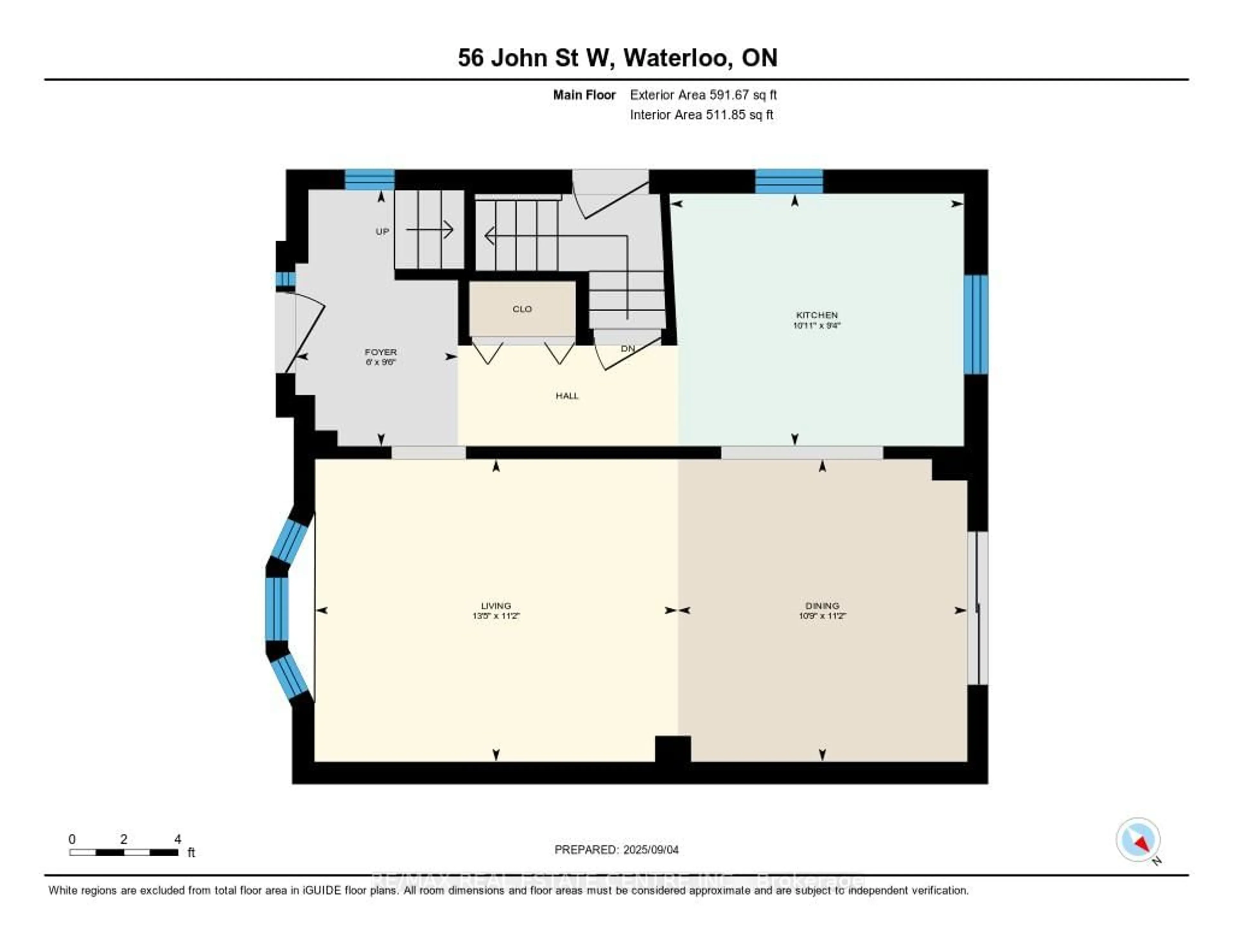 Floor plan for 56 John St, Waterloo Ontario N2L 1B4