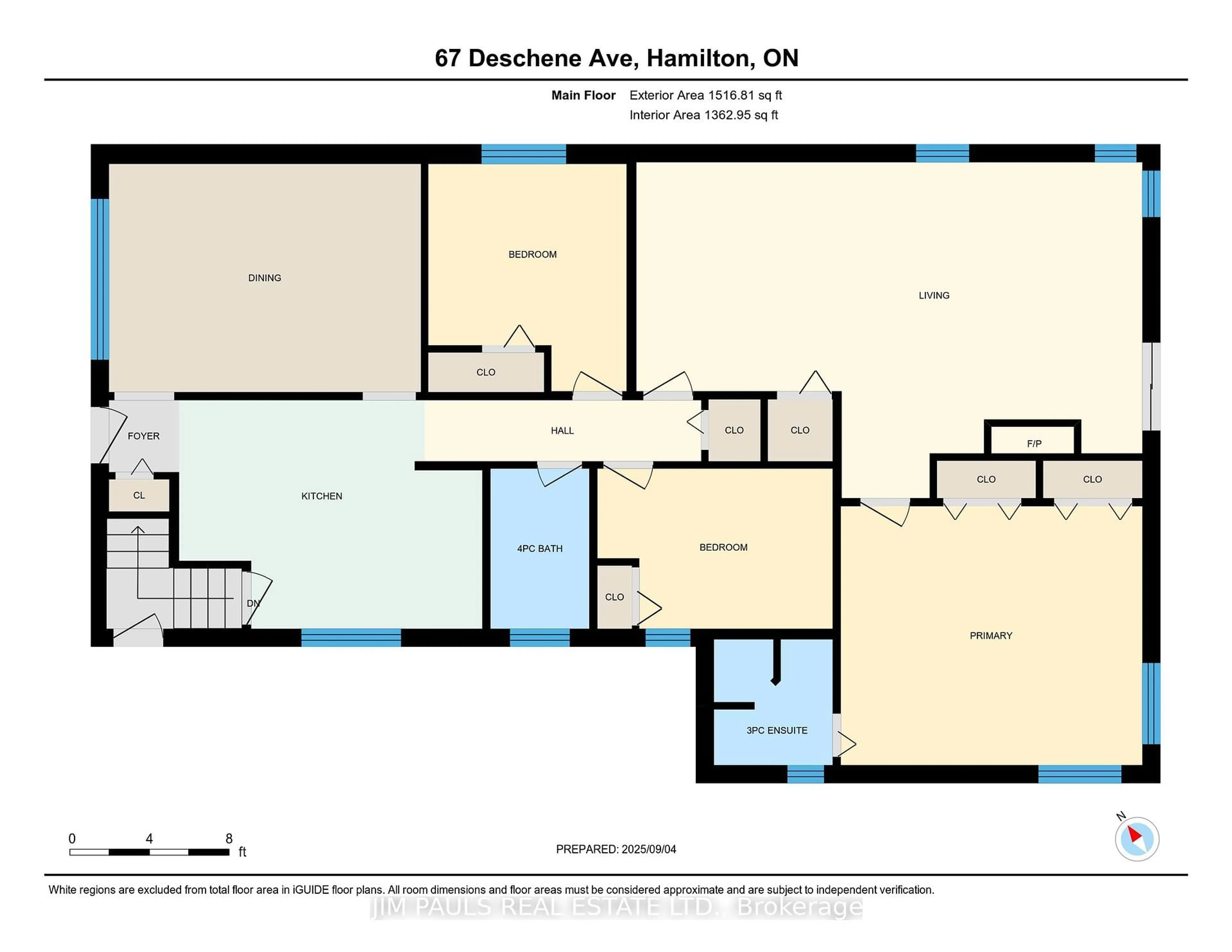 Floor plan for 67 Deschene Ave, Hamilton Ontario L9A 3J8