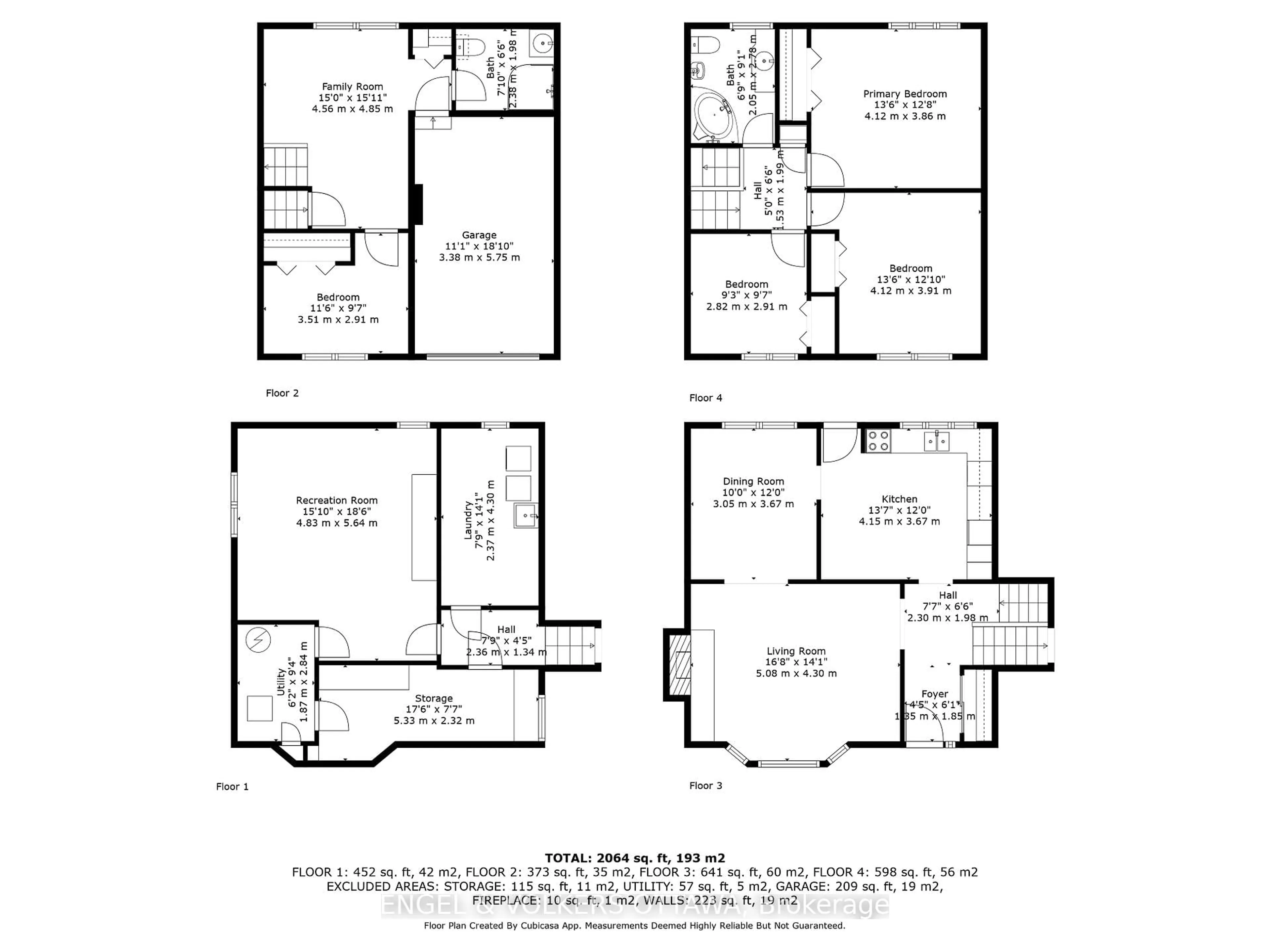 Floor plan for 3348 Kodiak St, Ottawa Ontario K1V 7S8