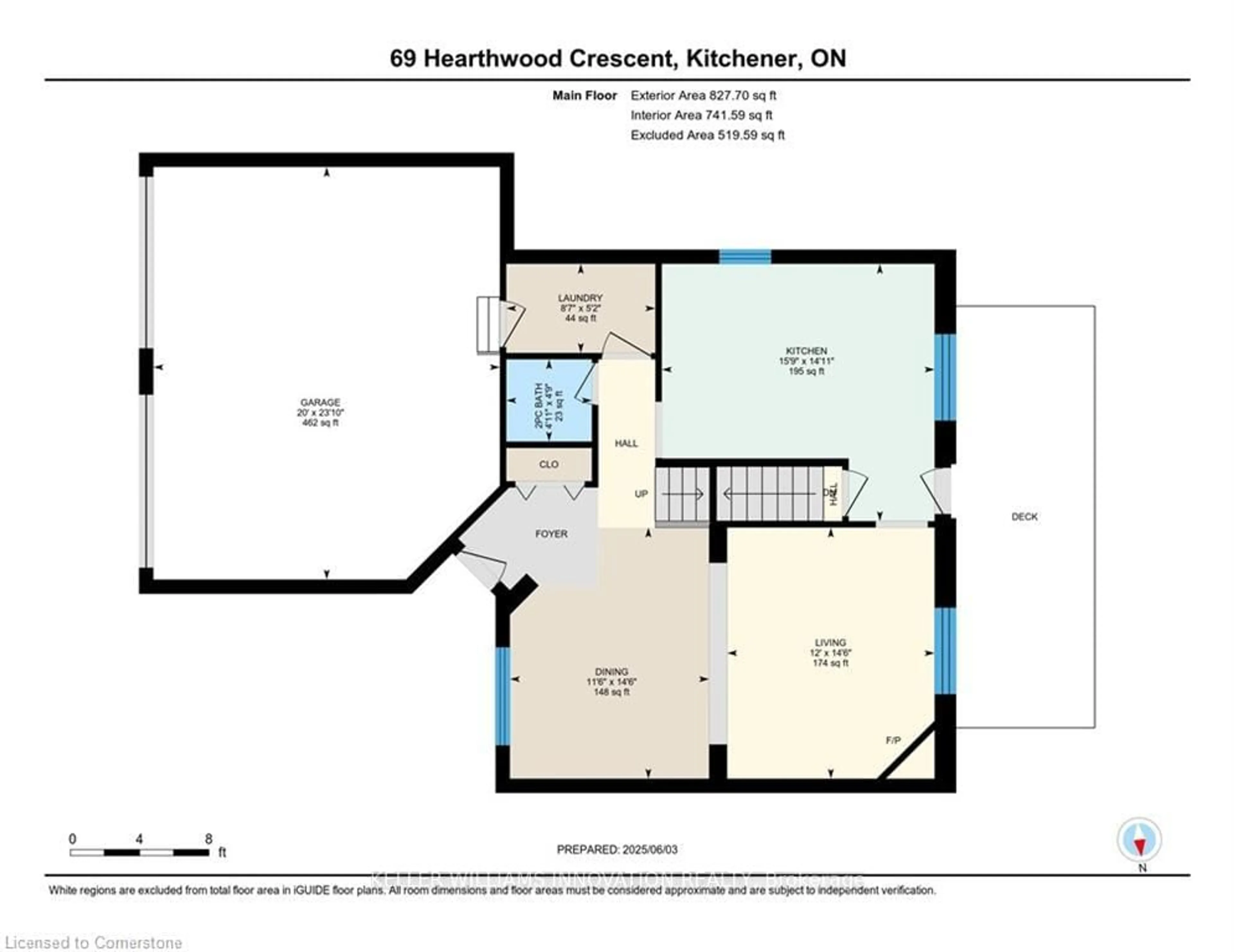 Floor plan for 69 Hearthwood Cres, Kitchener Ontario N2R 1K6