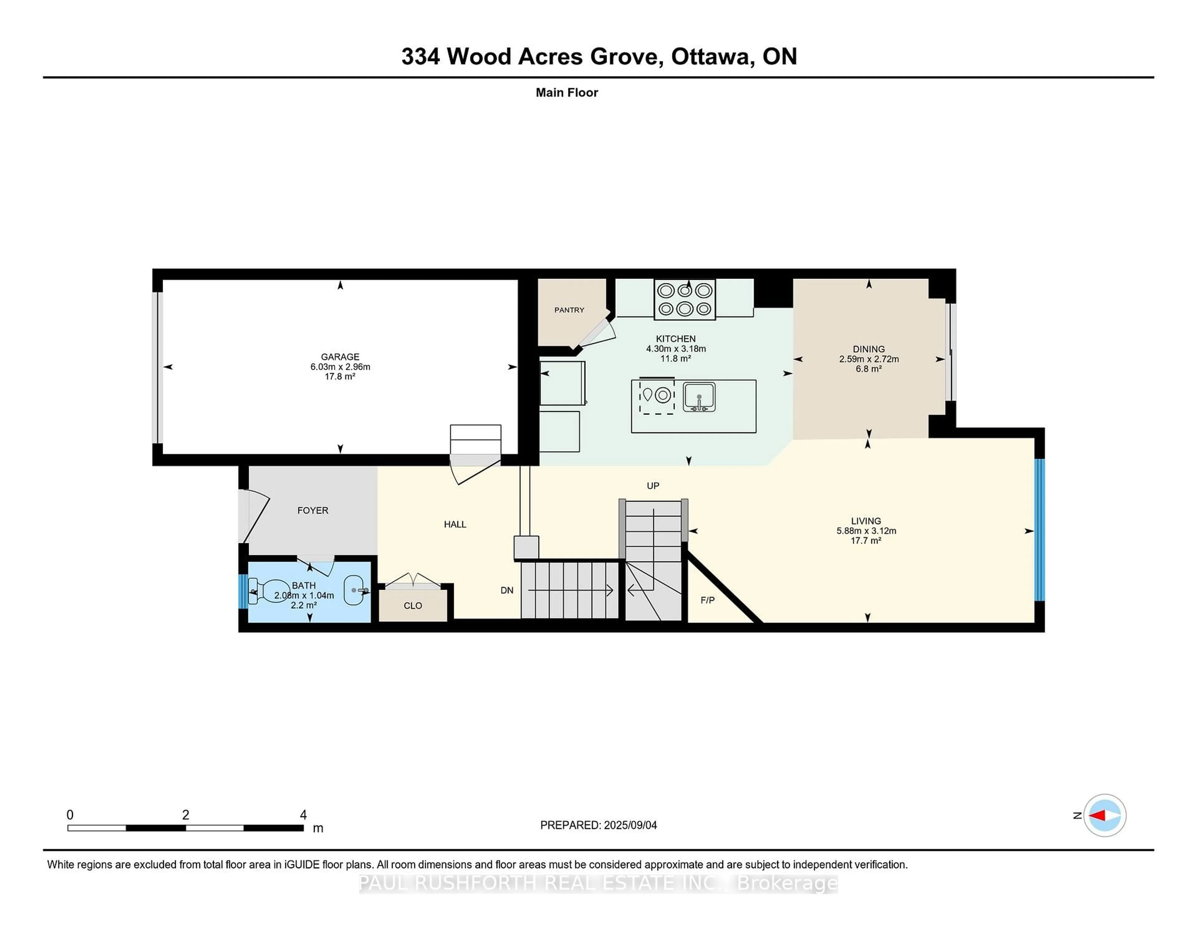 Floor plan for 334 Wood Acres Grve, Ottawa Ontario K1T 0M6