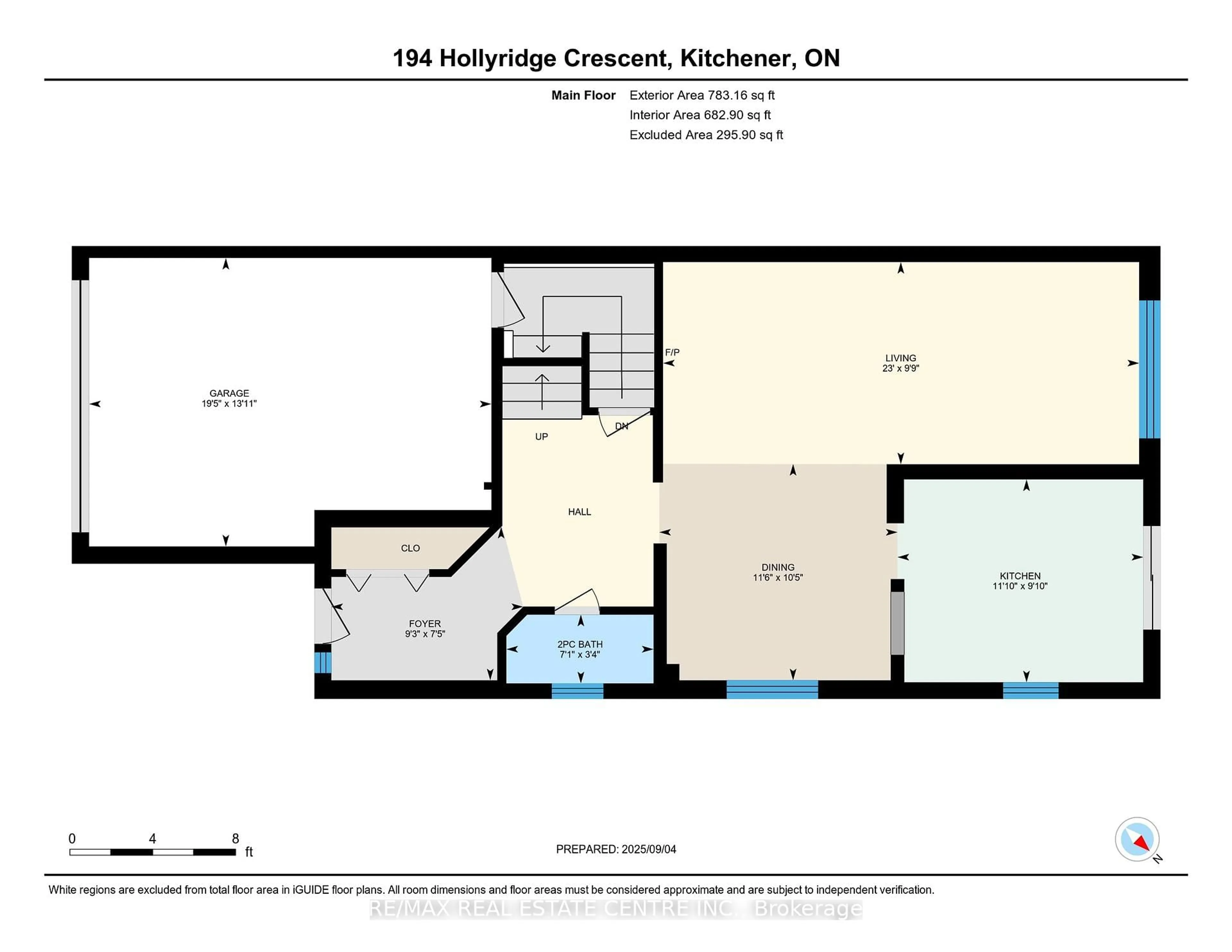Floor plan for 194 Hollyridge Cres, Kitchener Ontario N2N 3N4