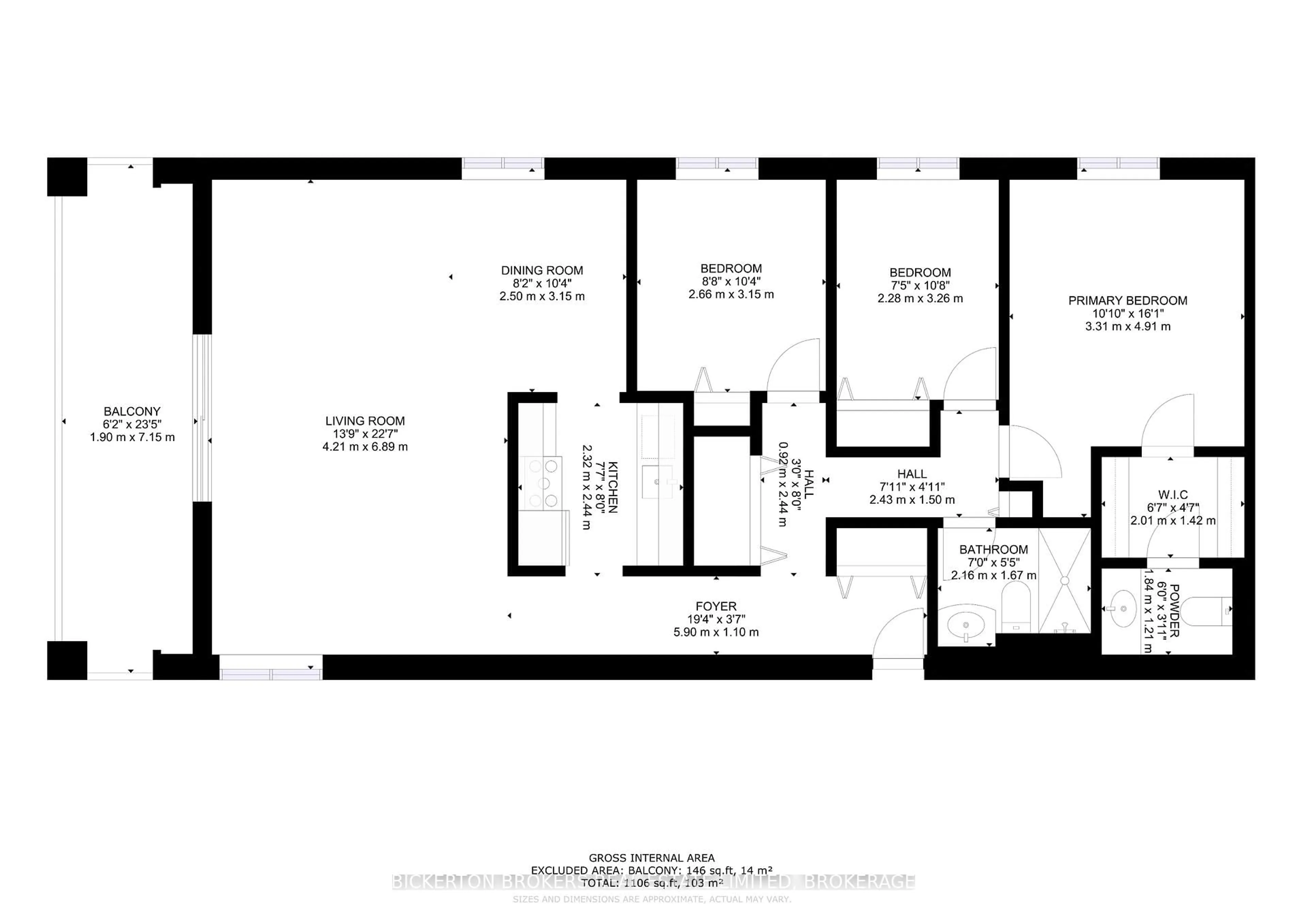 Floor plan for 610 William St #301, Gananoque Ontario K7G 3A4
