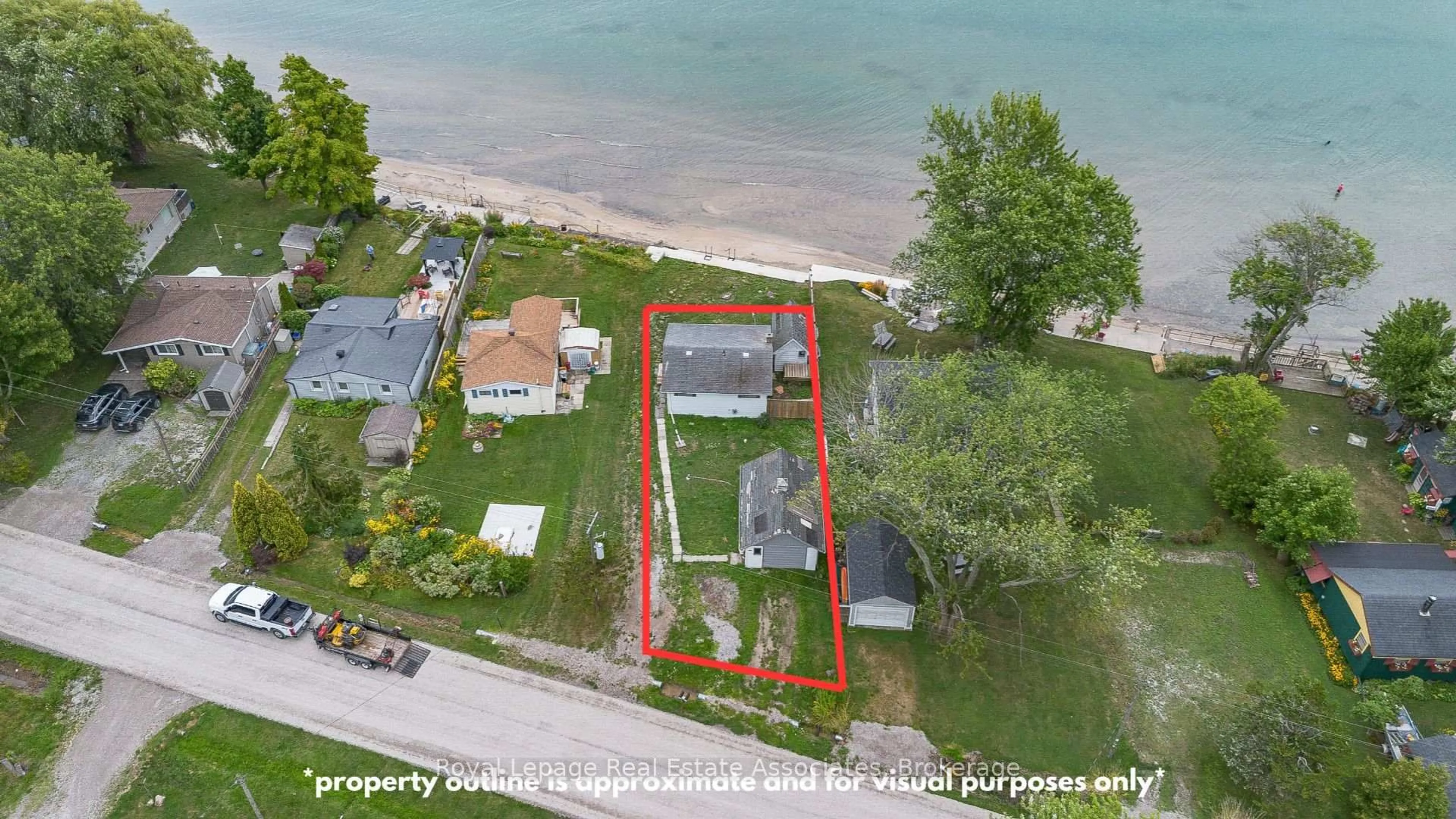 A pic from outside/outdoor area/front of a property/back of a property/a pic from drone, water/lake/river/ocean view for 2580 Lakeshore Rd, Haldimand Ontario N1A 2W8