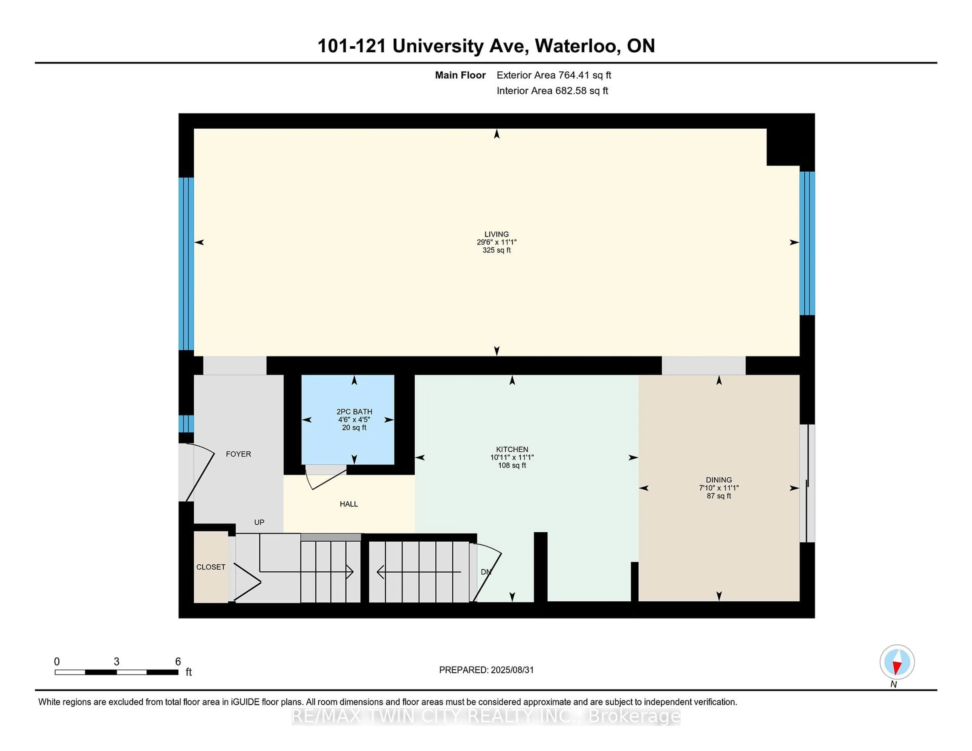 Floor plan for 121 University Ave #101, Waterloo Ontario N2J 4J1