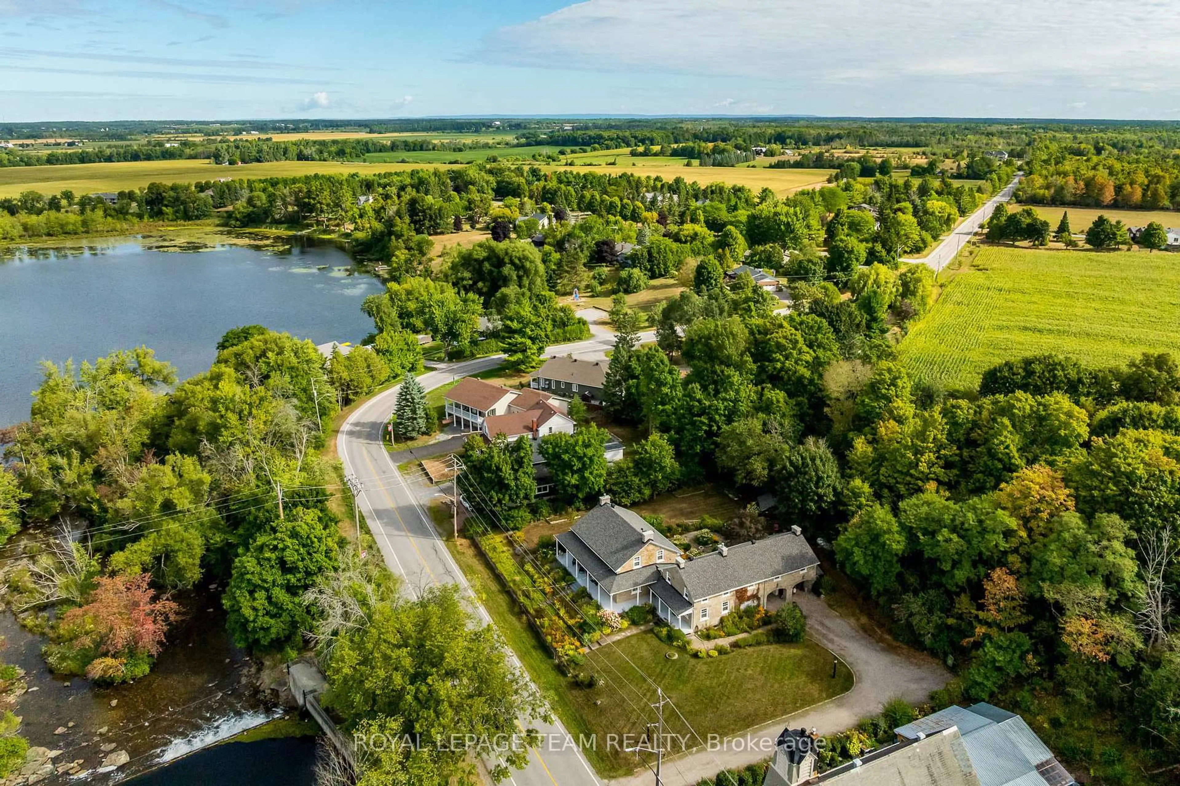 A pic from outside/outdoor area/front of a property/back of a property/a pic from drone, water/lake/river/ocean view for 492 River Rd, Almonte Ontario K0A 1A0