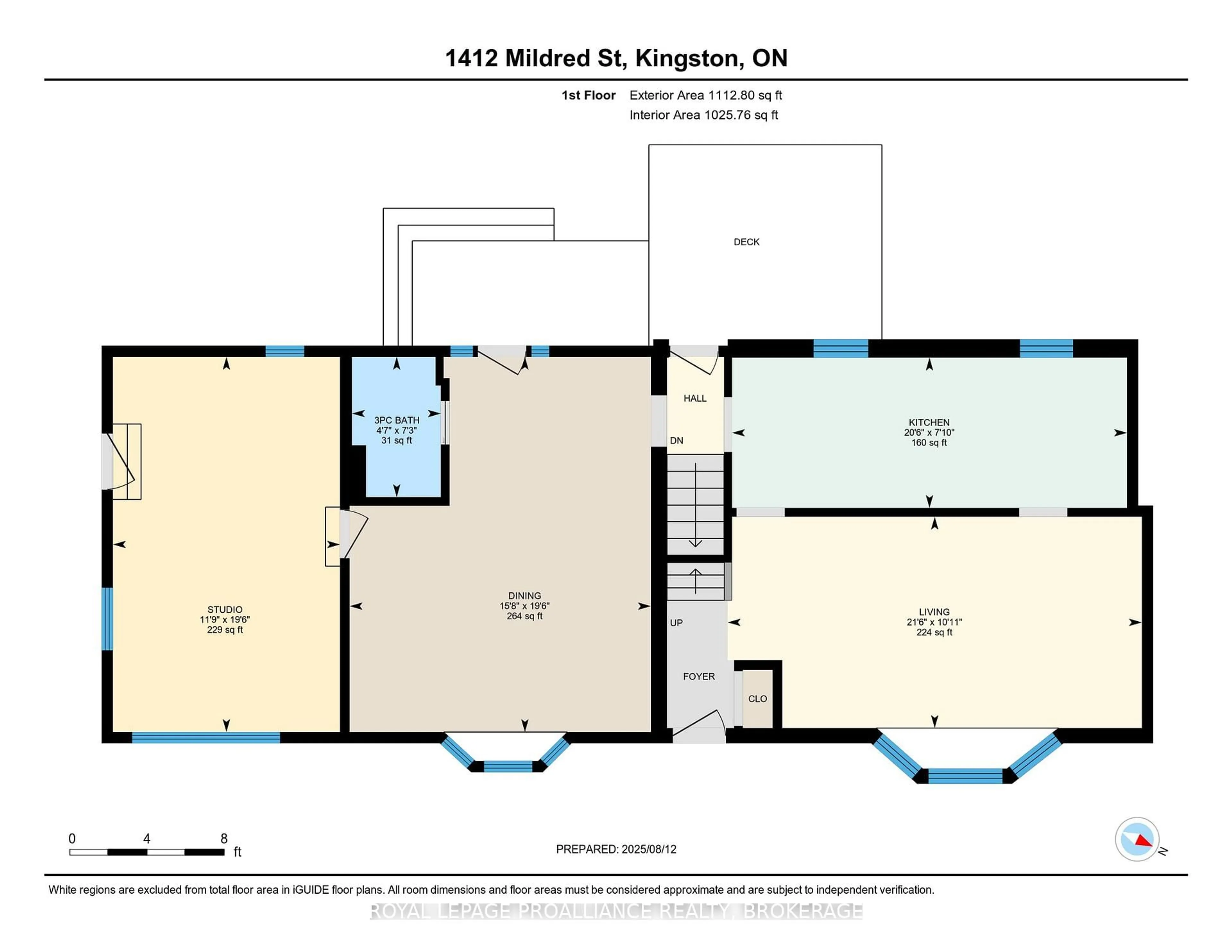 Floor plan for 1412 Mildred St, Kingston Ontario K7L 4V4