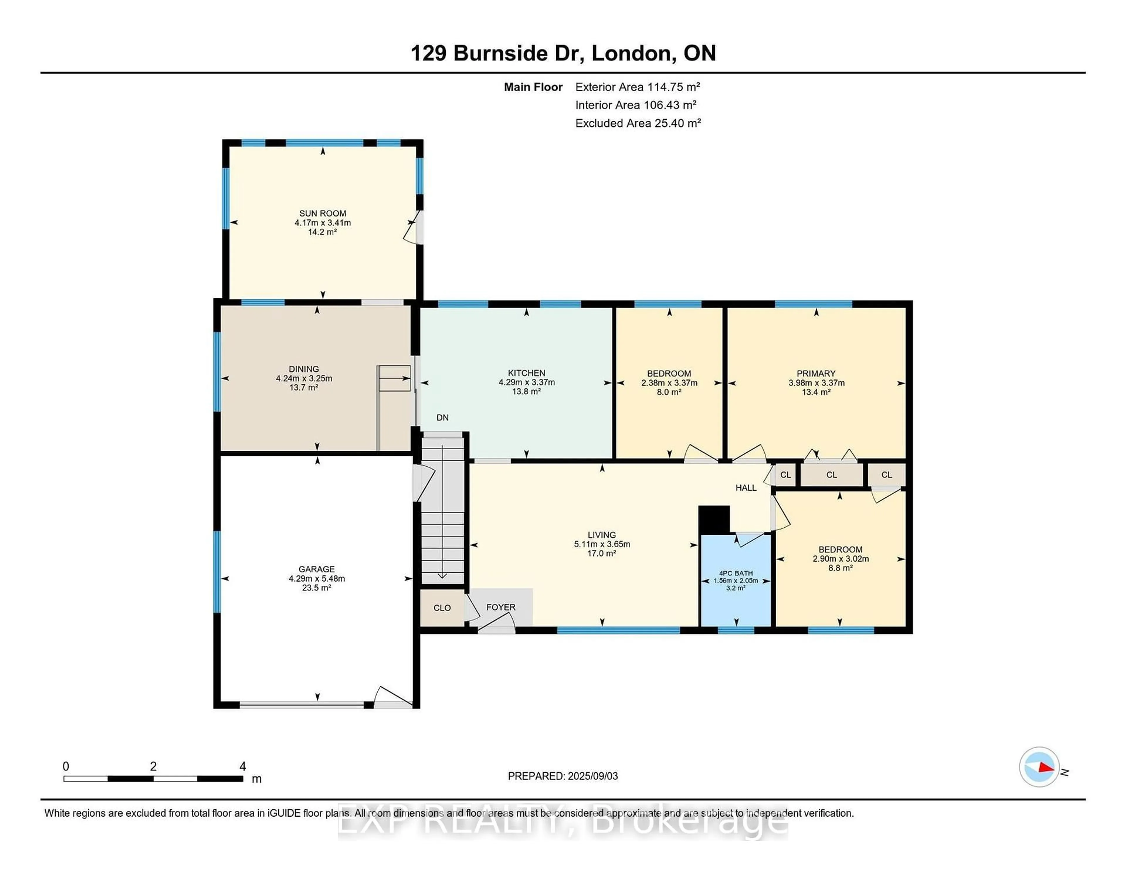Floor plan for 129 Burnside Dr, London East Ontario N5V 1B4