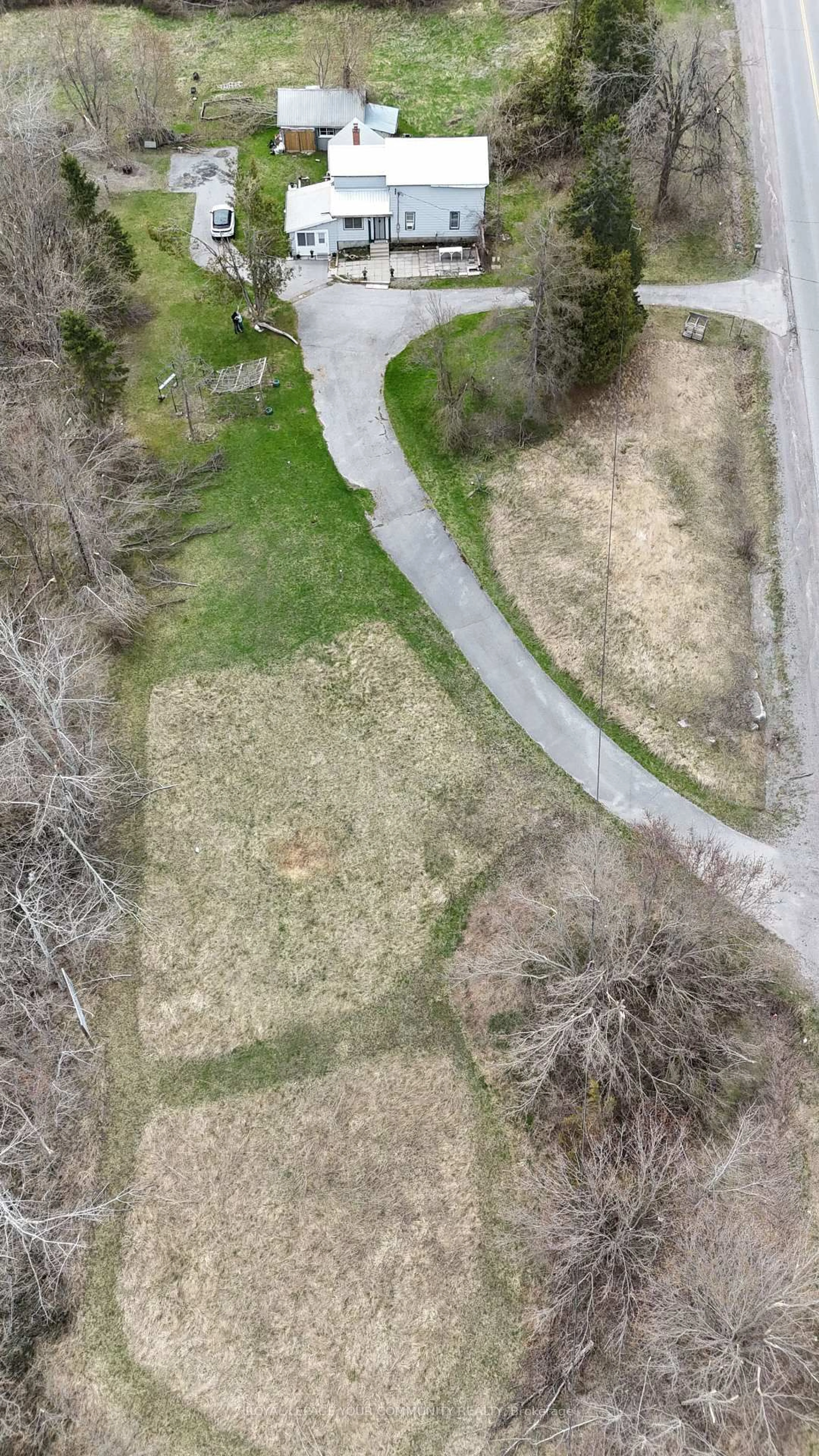 A pic from outside/outdoor area/front of a property/back of a property/a pic from drone, street for 2894 County 48 Rd, Kawartha Lakes Ontario K0M 1K0