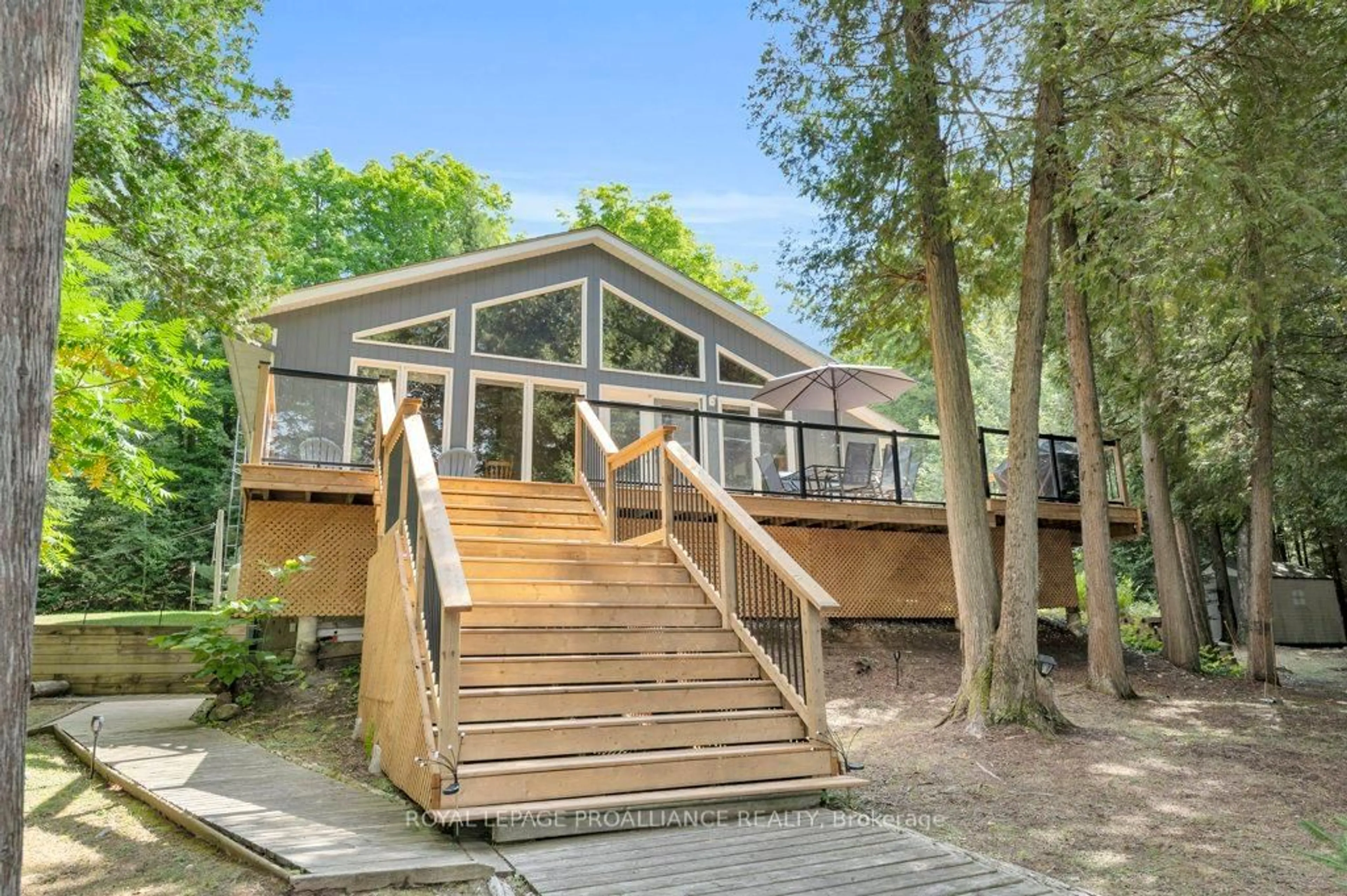 Patio, water/lake/river/ocean view for 354 Clear Lake Lane #11, Maberly Ontario K0H 2B0