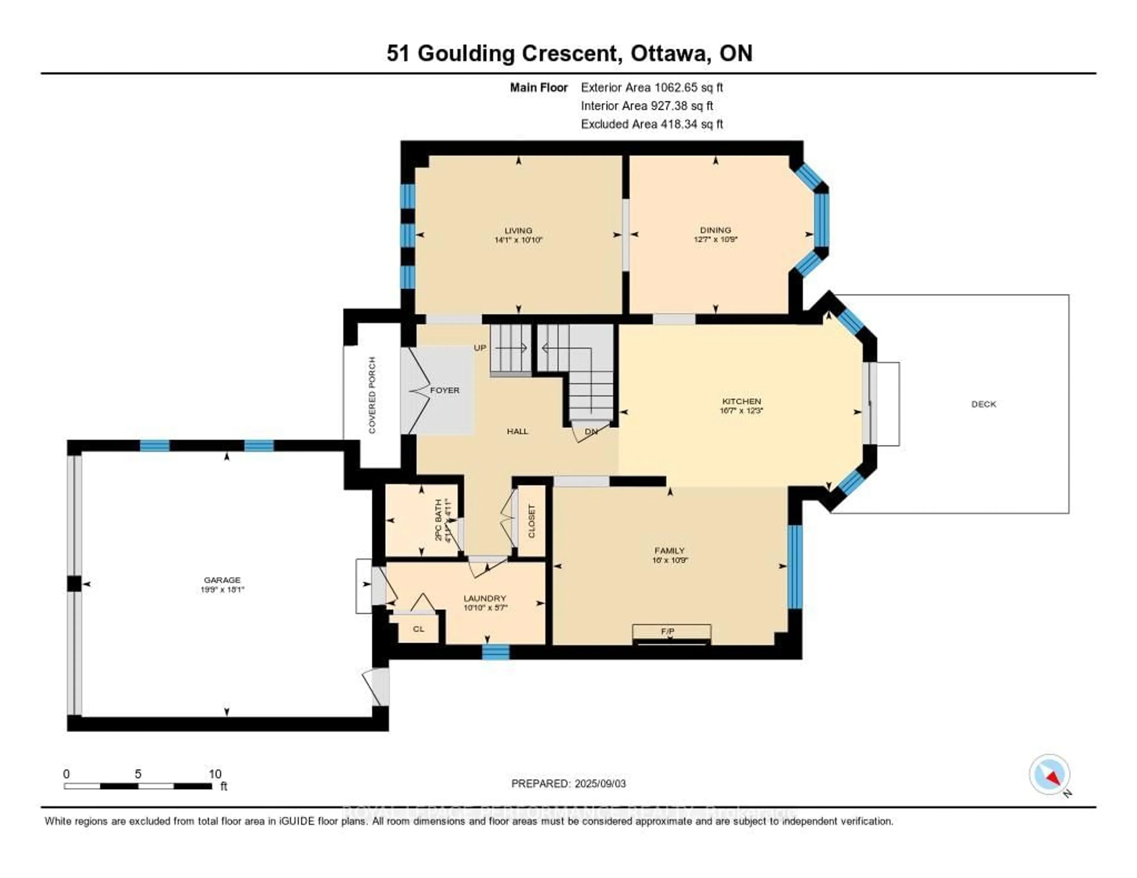 Floor plan for 51 Goulding Cres, Ottawa Ontario K2K 2N9