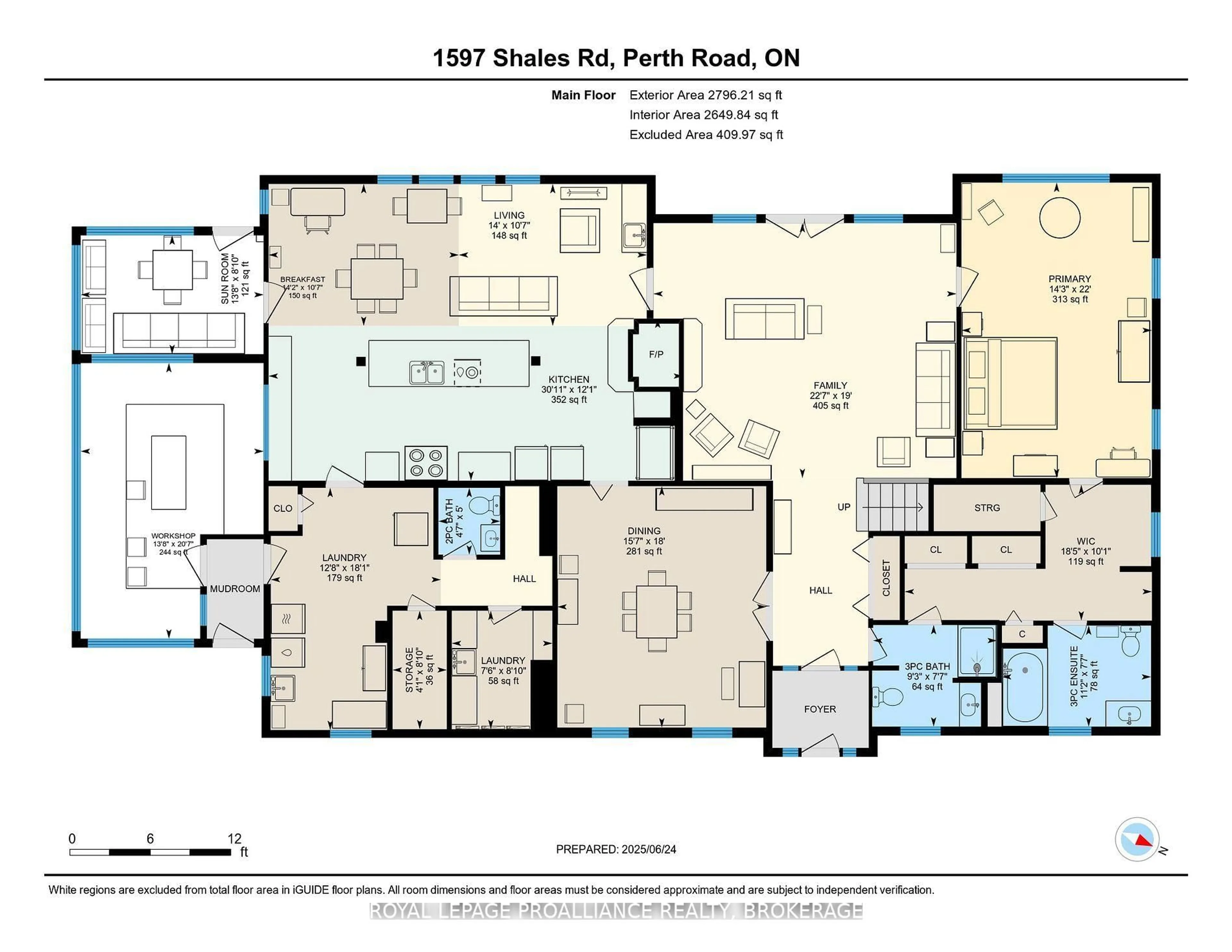 Floor plan for 1597 Shales Rd, Perth Road Ontario K0H 2L0