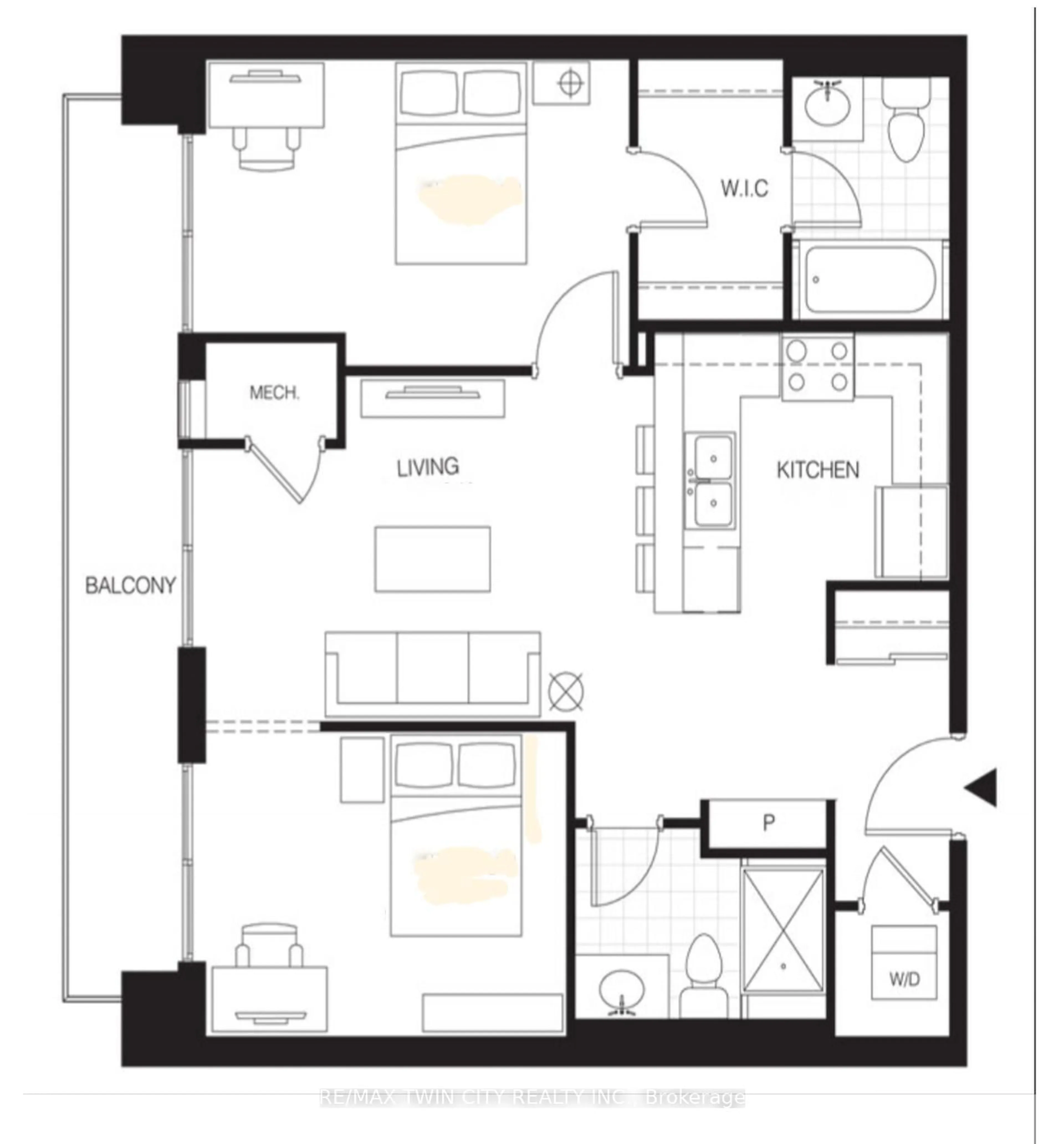 Floor plan for 62 Balsam St #H505, Waterloo Ontario N2L 3H2