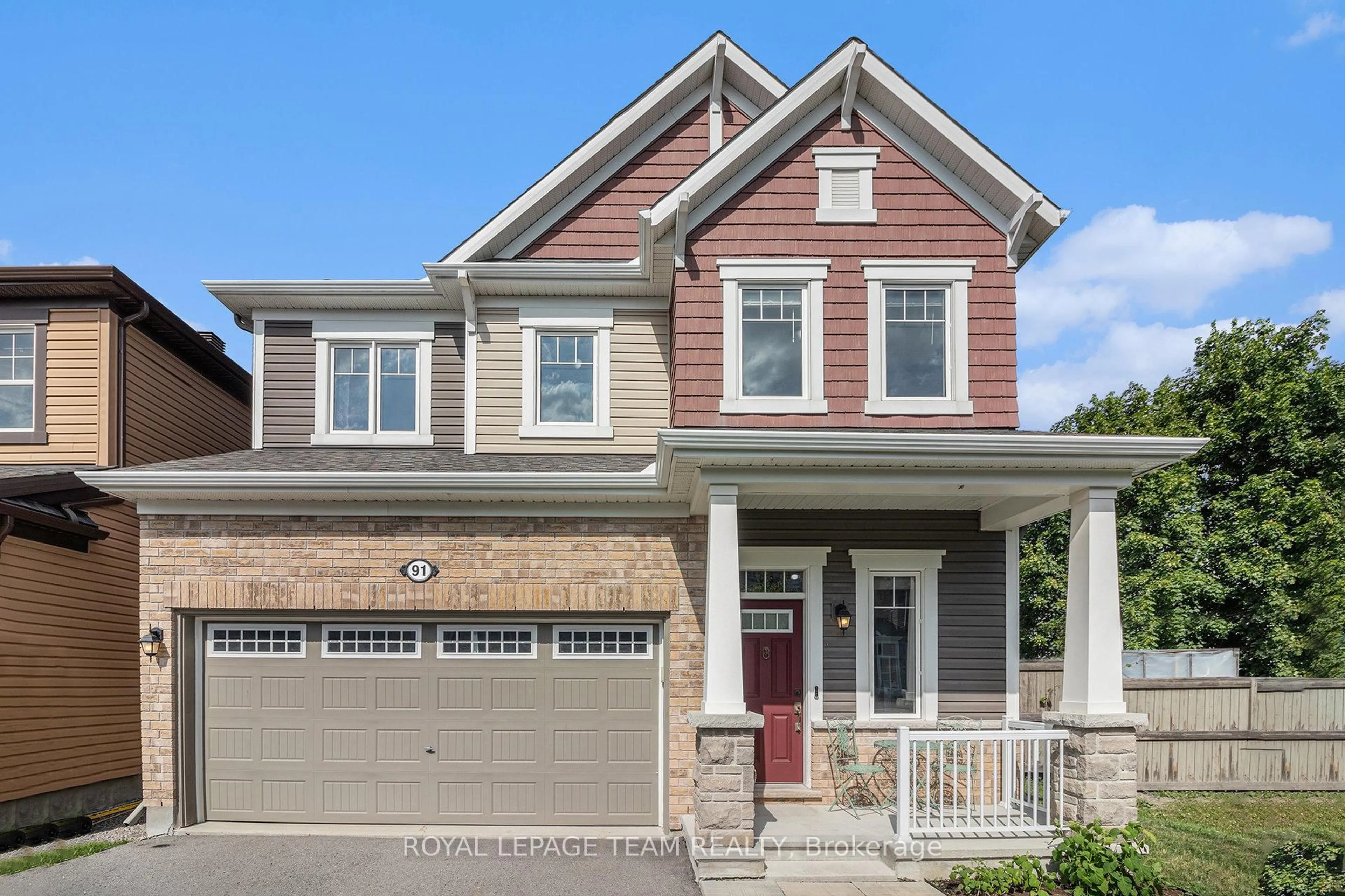 Home with brick exterior material, street for 91 Damselfly Way, Ottawa Ontario K2J 6C4