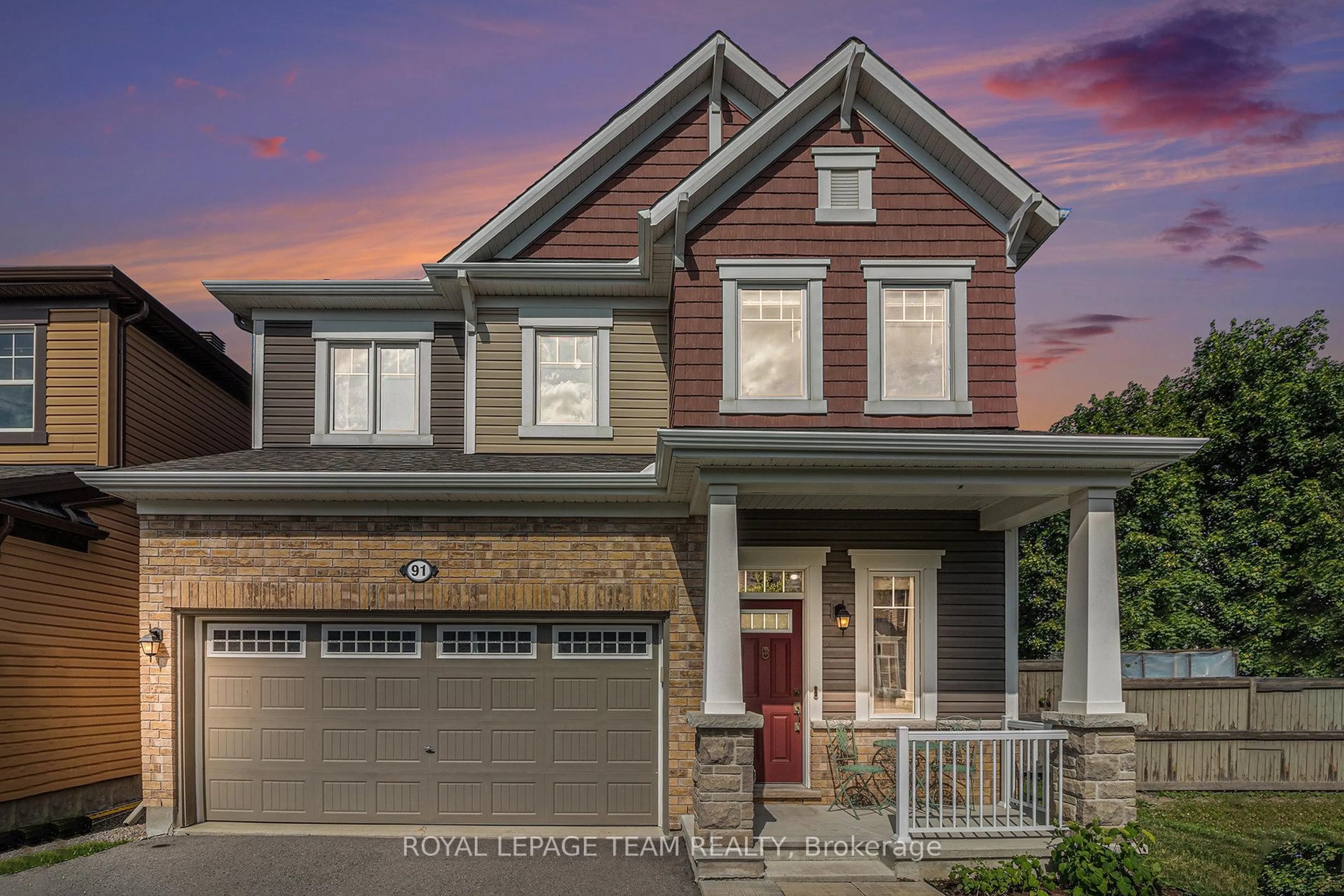 Home with brick exterior material, street for 91 Damselfly Way, Ottawa Ontario K2J 6C4